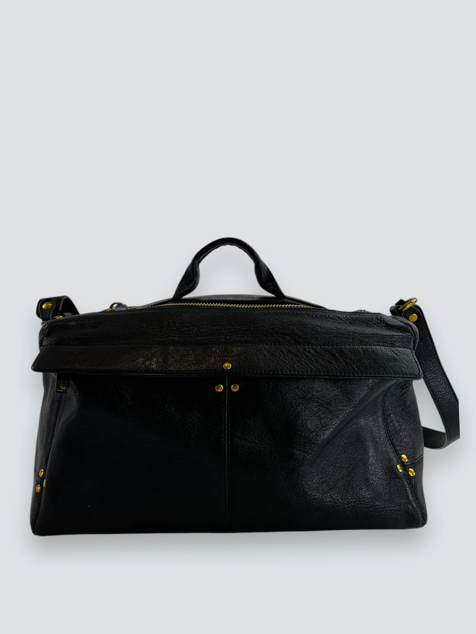 Jerome Dreyfuss Black Leather Shoulder Satchel