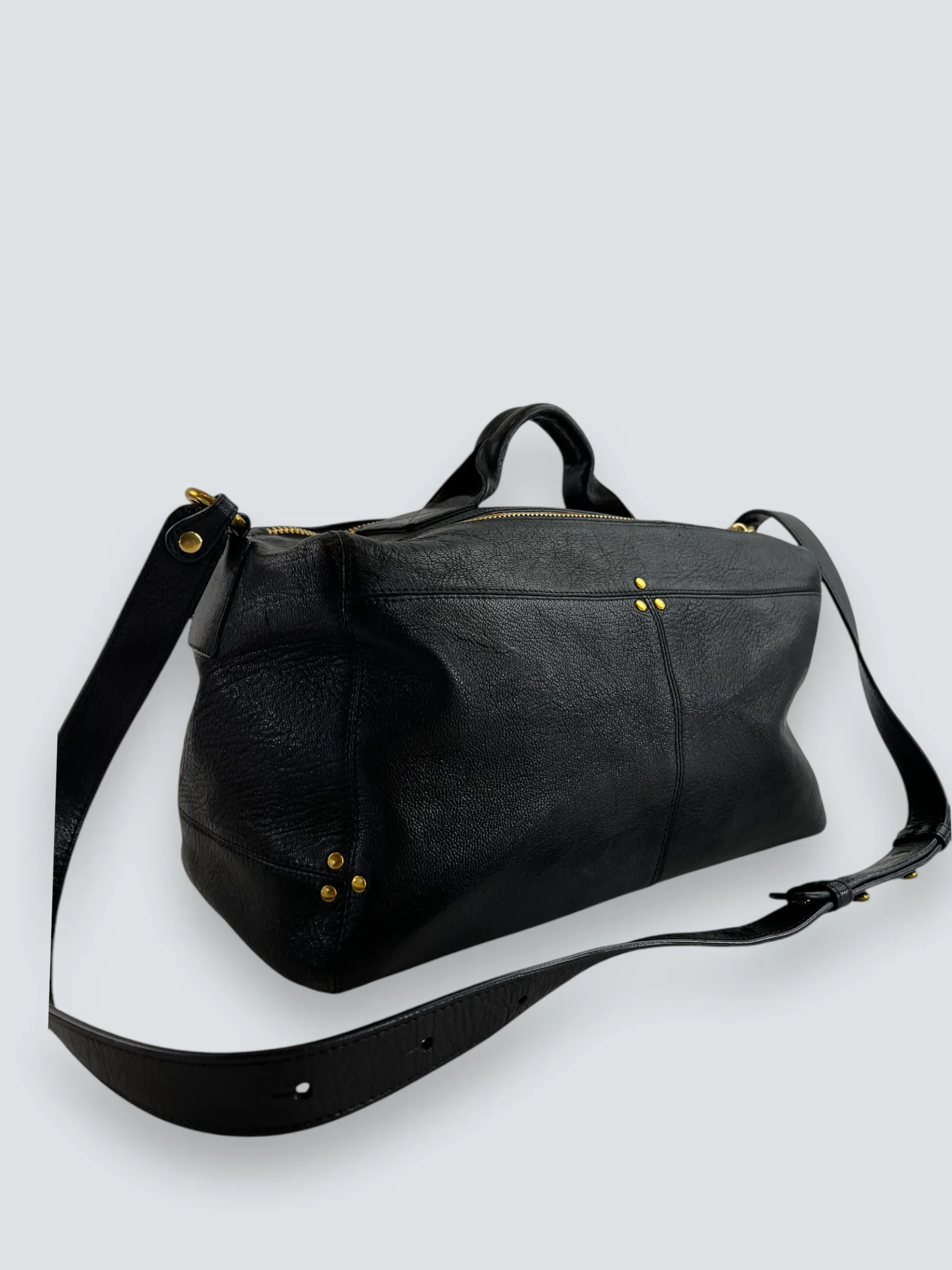 Jerome Dreyfuss Black Leather Shoulder Satchel