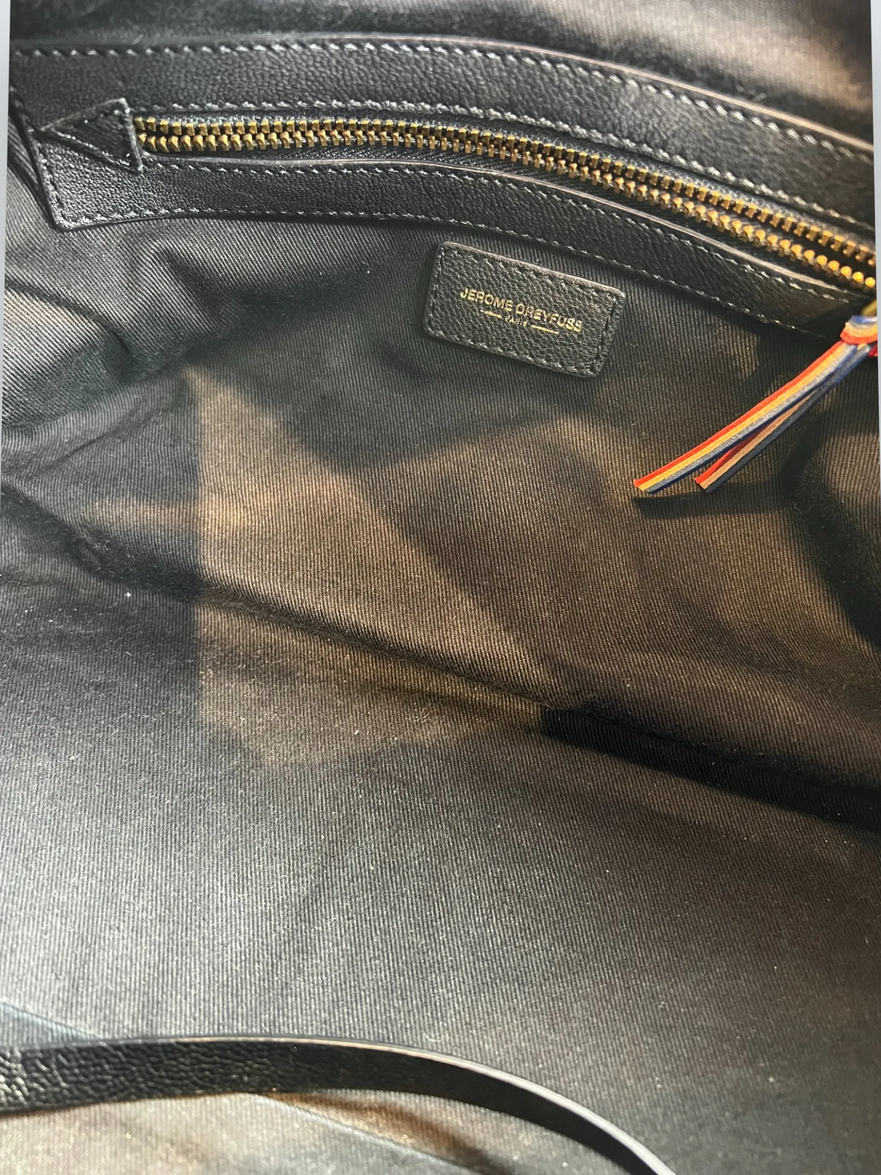 Jerome Dreyfuss Black Leather Shoulder Satchel
