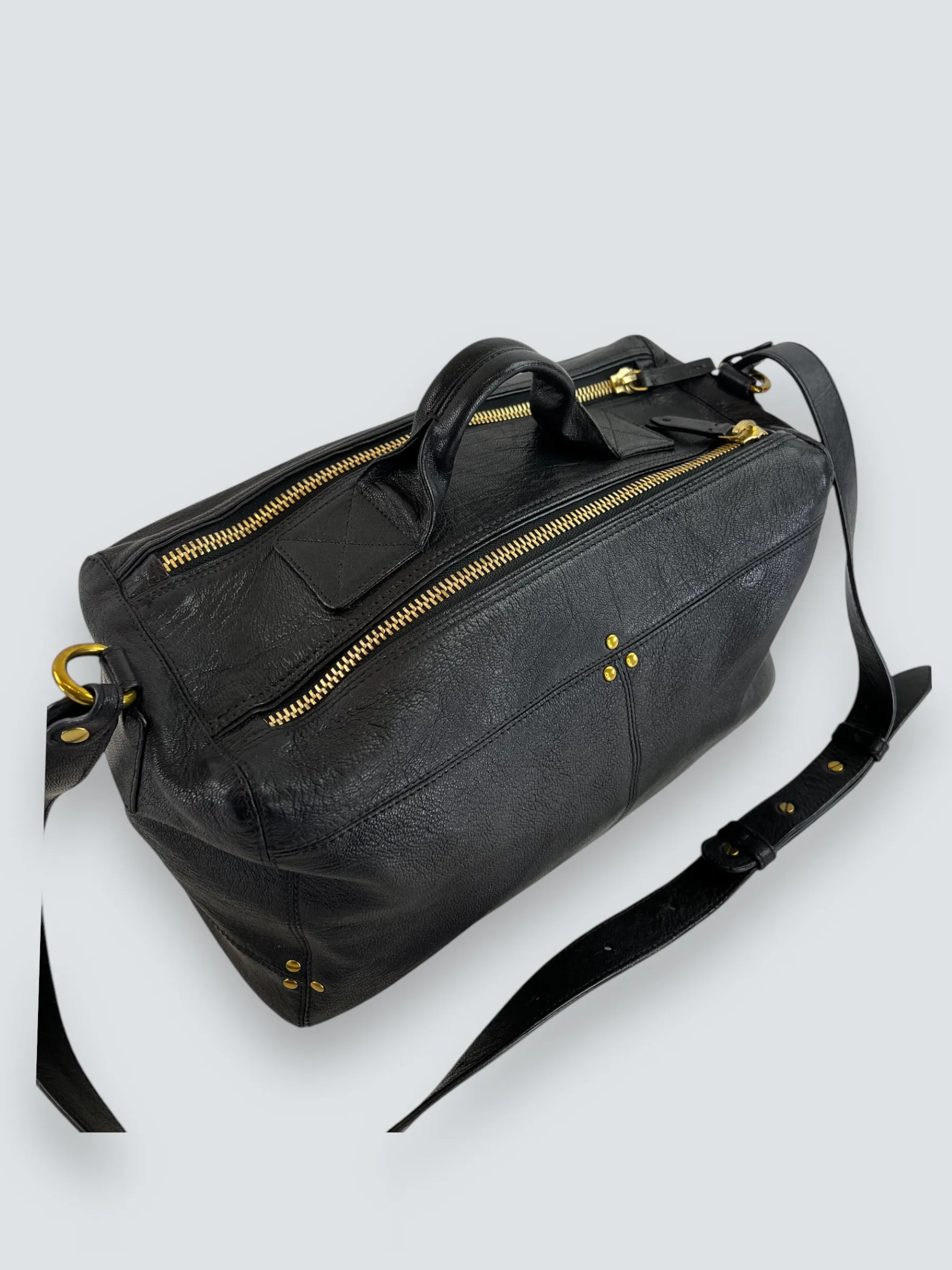 Jerome Dreyfuss Black Leather Shoulder Satchel