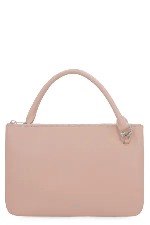 Jil Sander Logo Print Zipped Crossbody Bag