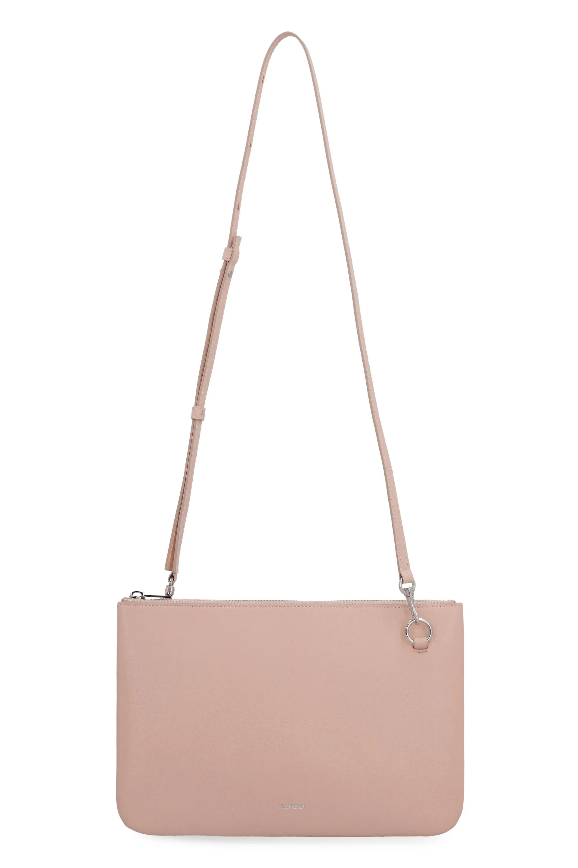 Jil Sander Logo Print Zipped Crossbody Bag