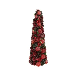 JLINE Xmas Cone Pine Cones With Berry 71cm - Red/Green
