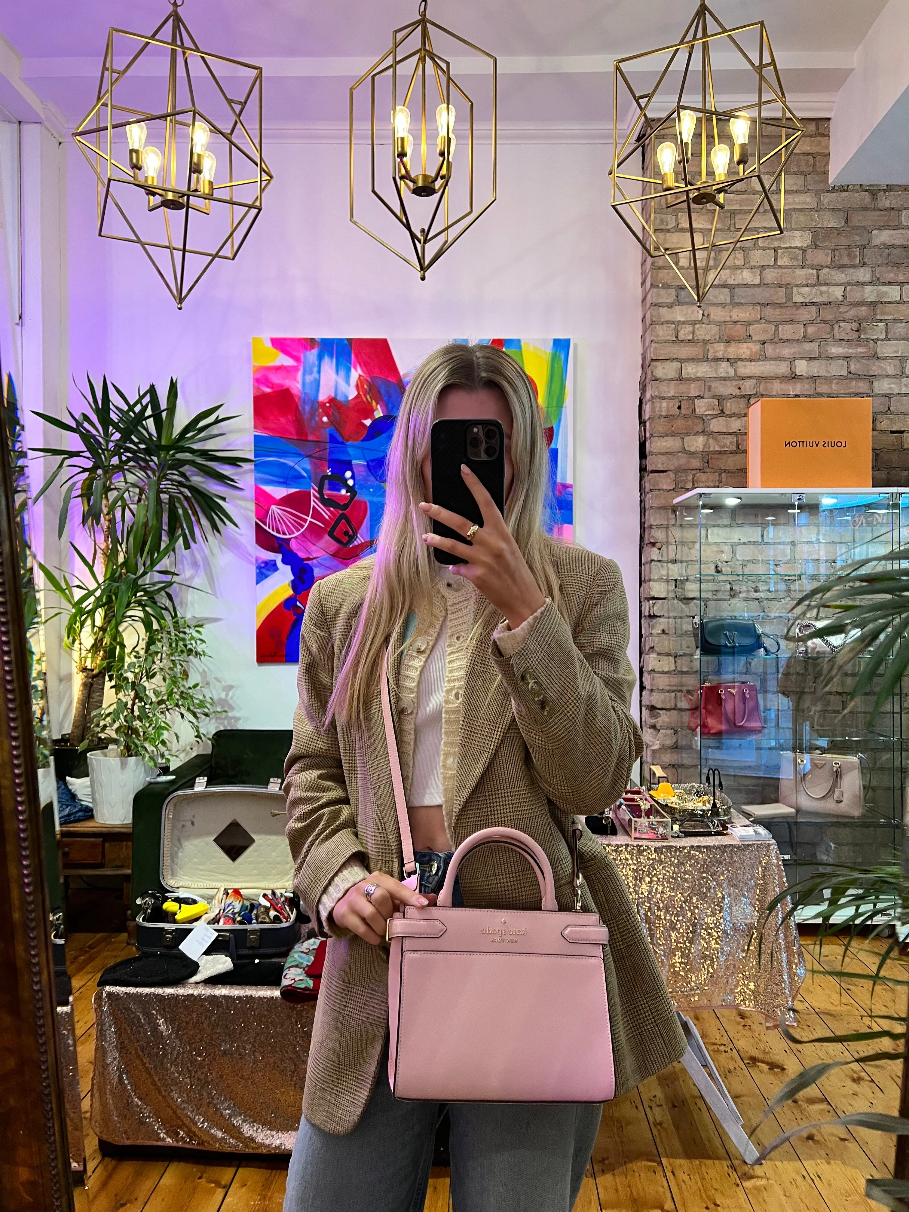 Kate Spade Pink Leather Tote with Crossbody Strap
