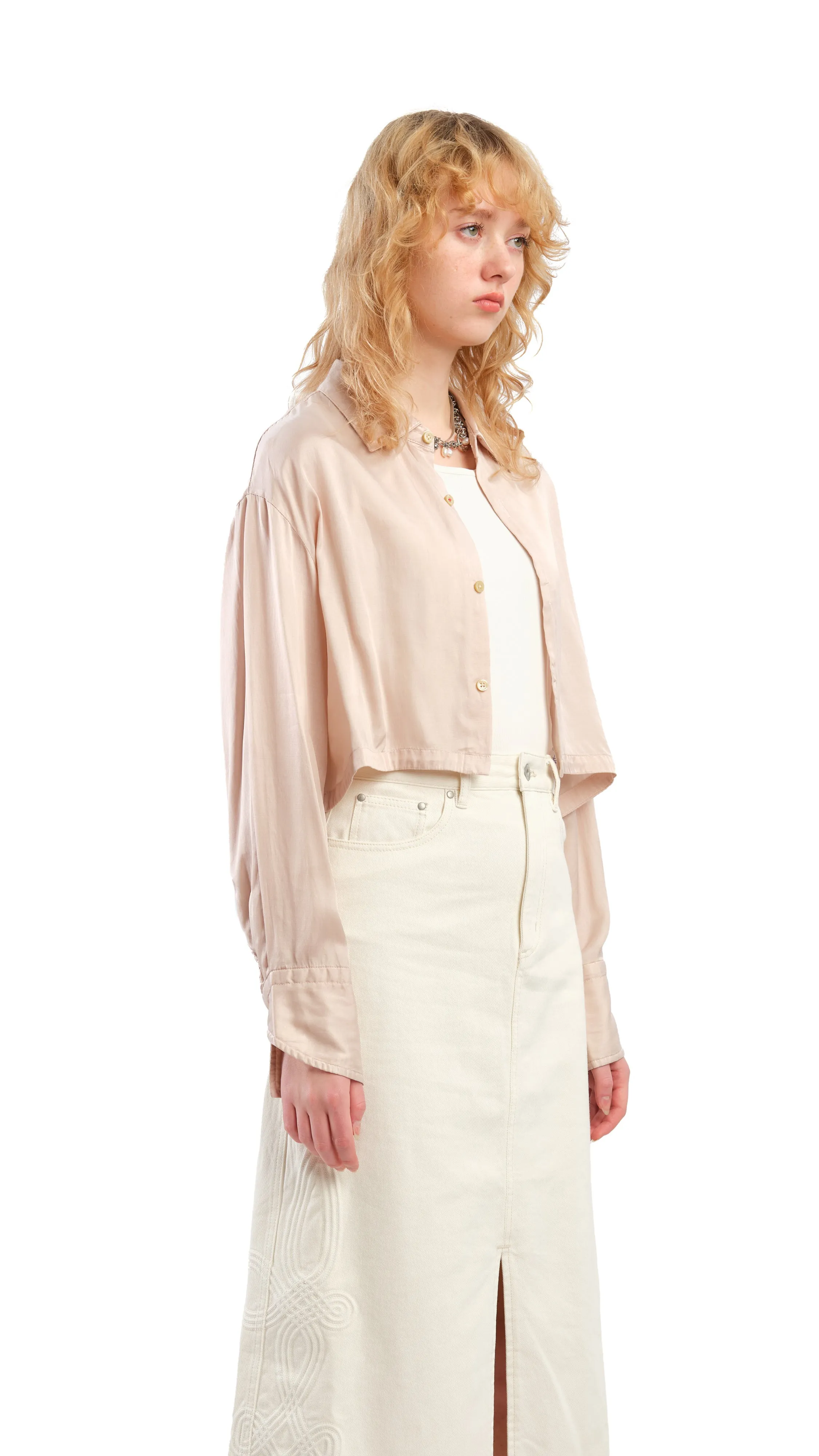 Kurashikizome Cropped Shirt