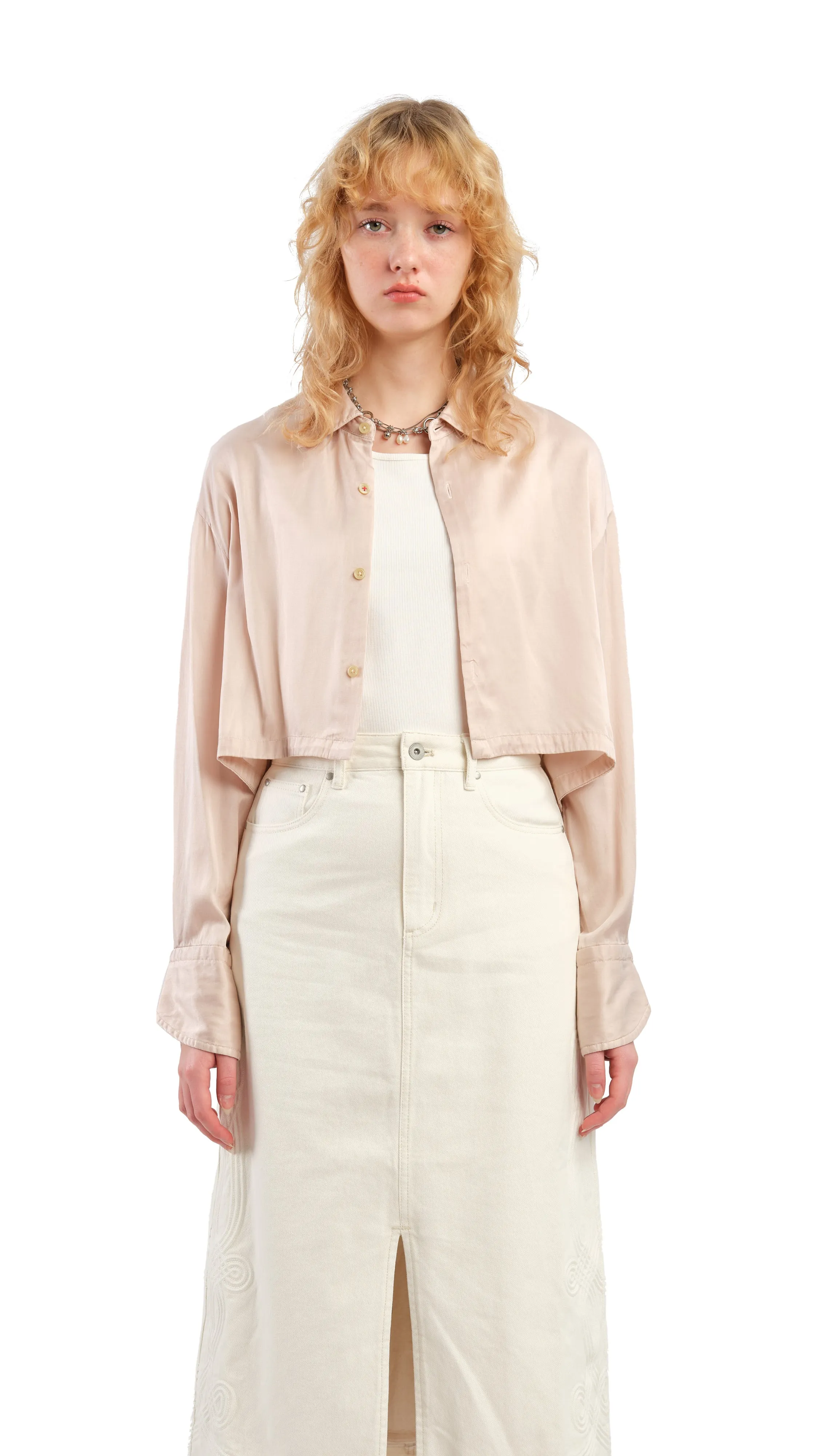 Kurashikizome Cropped Shirt