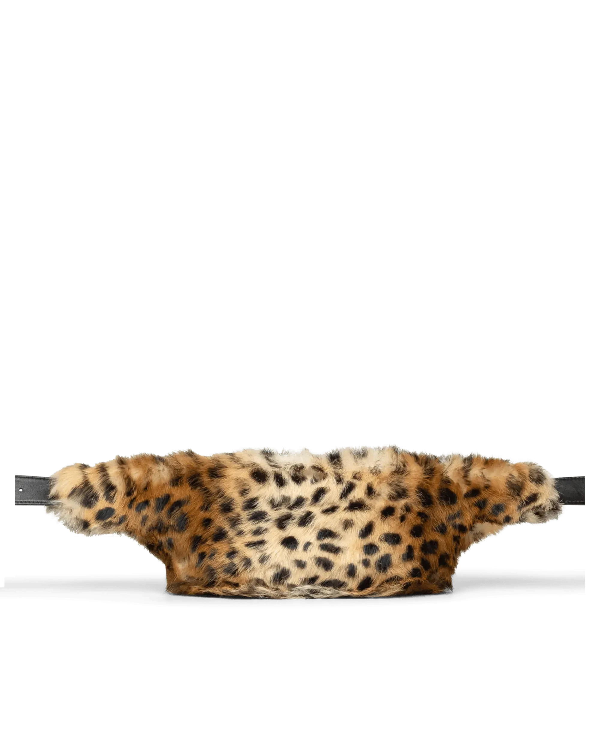 Leopard Print Fur Belt Bag