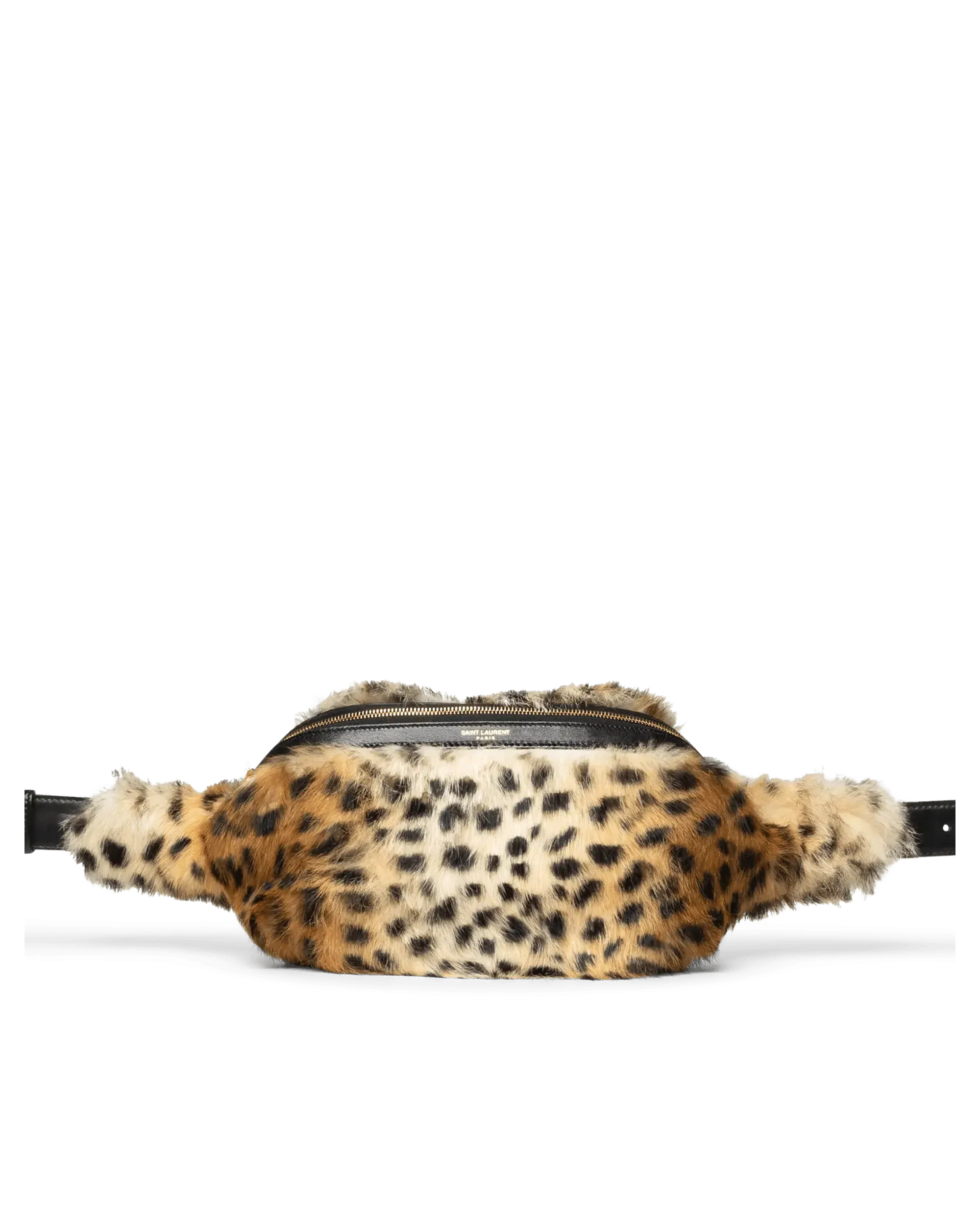 Leopard Print Fur Belt Bag