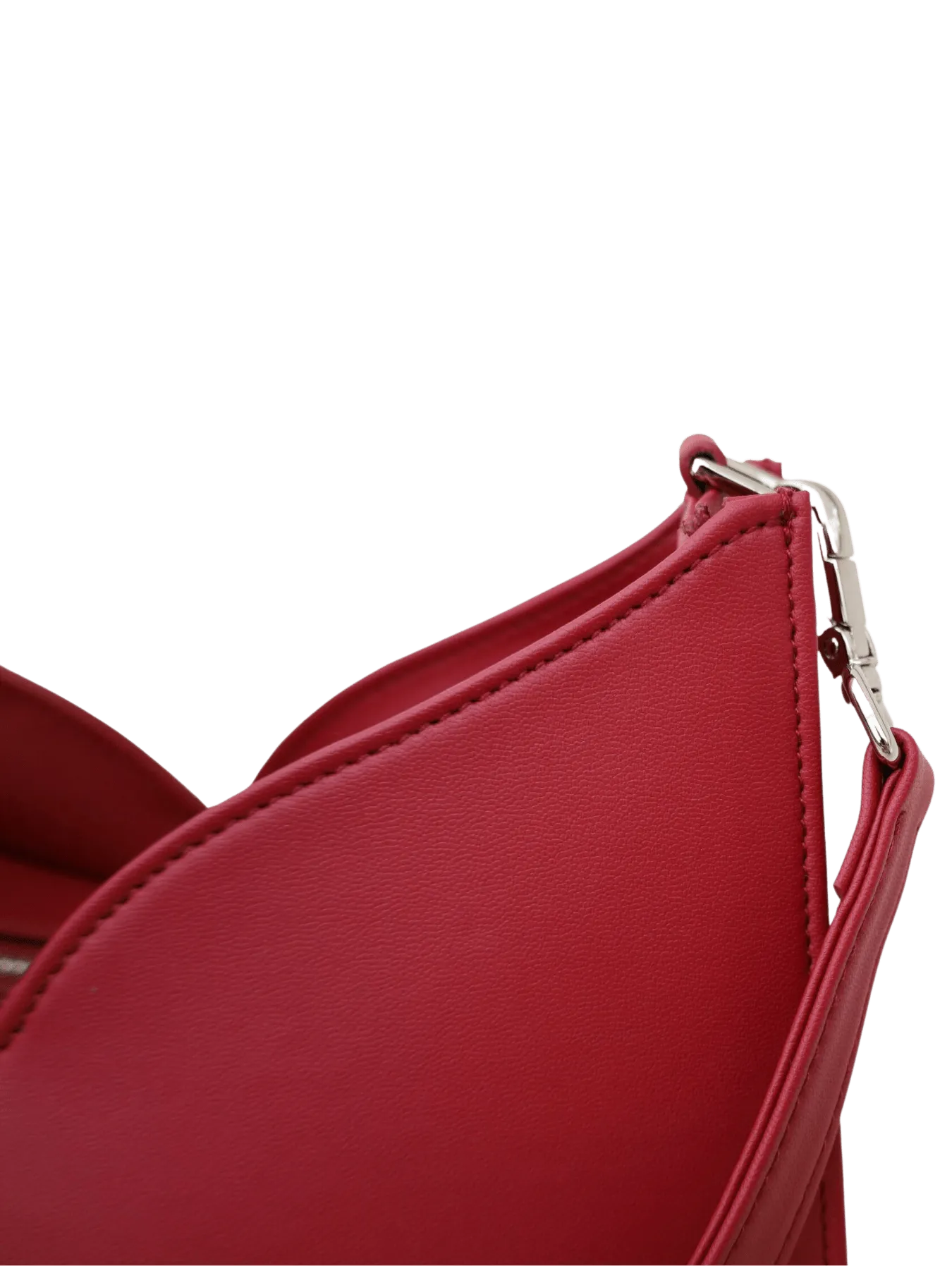 Lerisa Grape Leather Vegan Crossbody Bag | Red