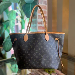 LOUIS VUITTON Neverfull MM Brown Monogram Canvas Tote Bag