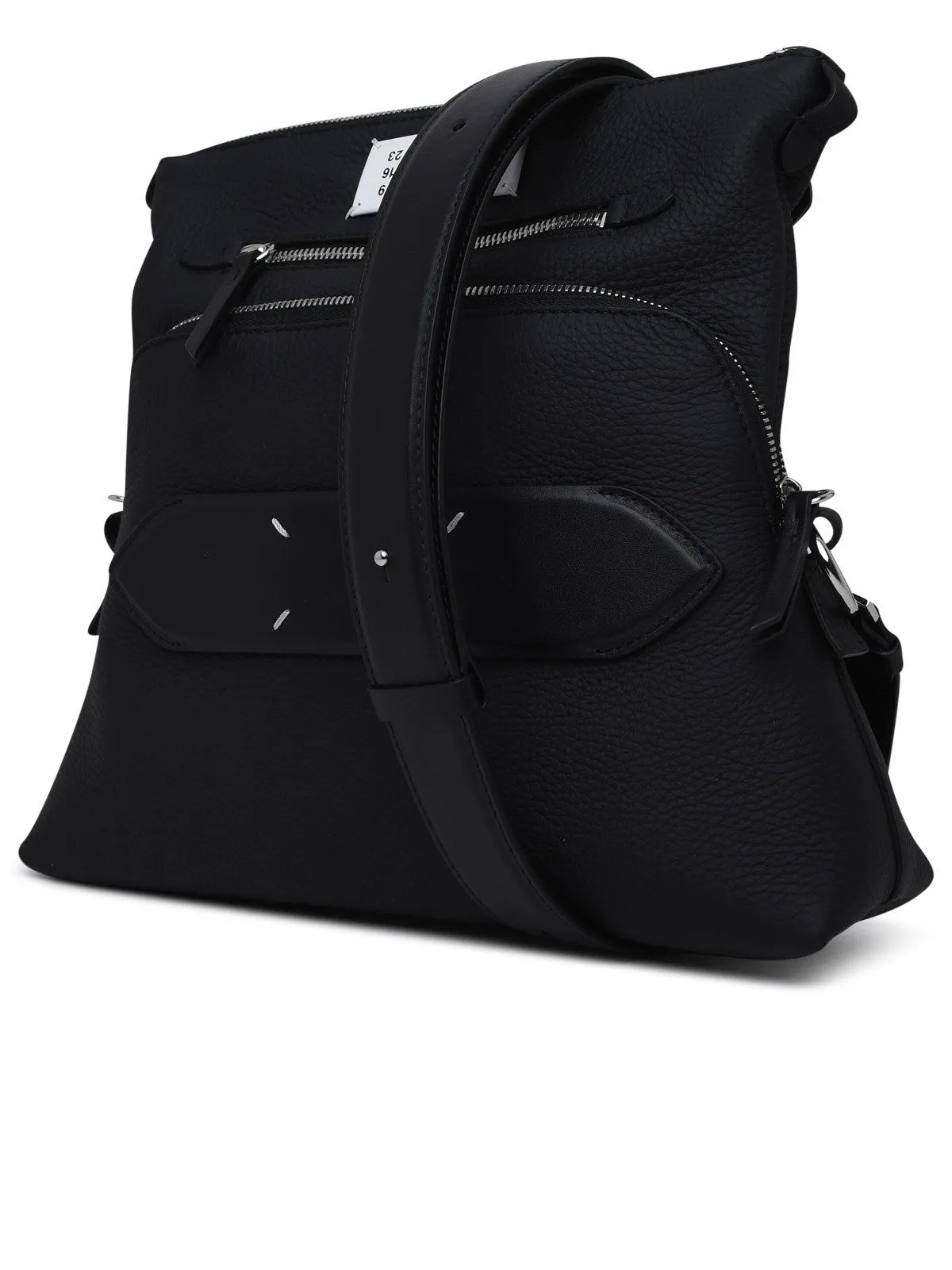 Maison Margiela Logo Patch Zip-Up Shoulder Bag