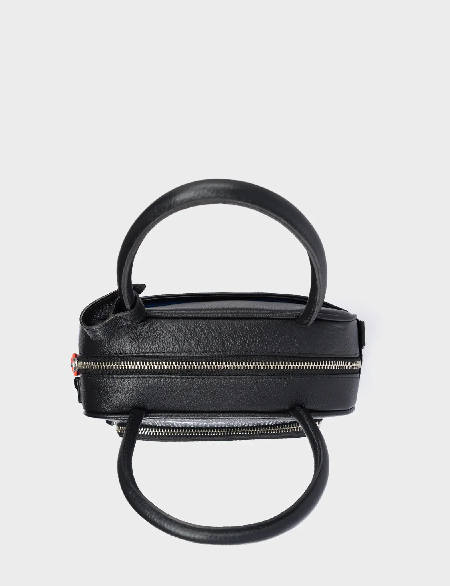 Marino Medium Crossbody Black Leather Bag - Subway Platform Print