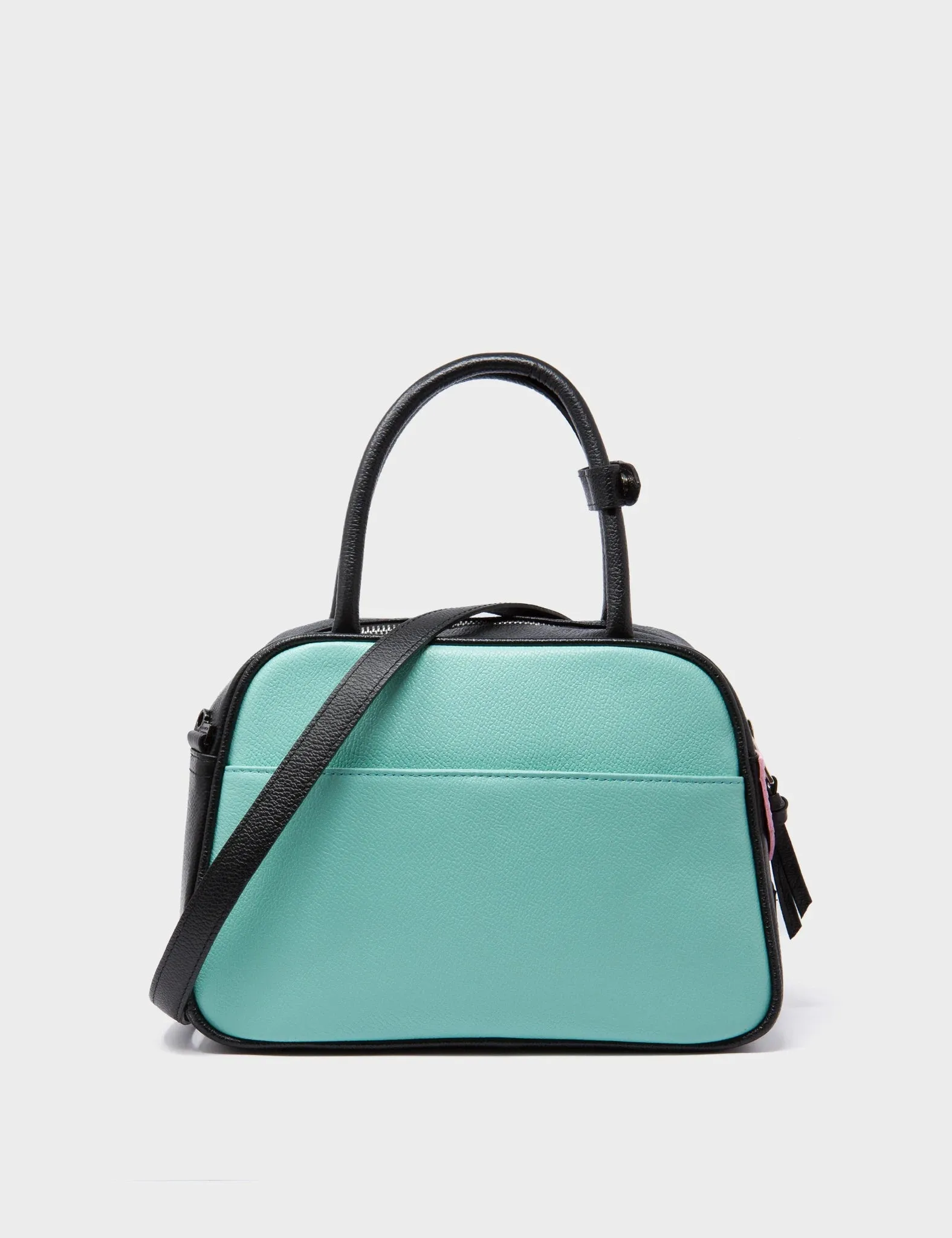 Marino Medium Crossbody Oceanic Green Leather Bag - Hairy Harold Print