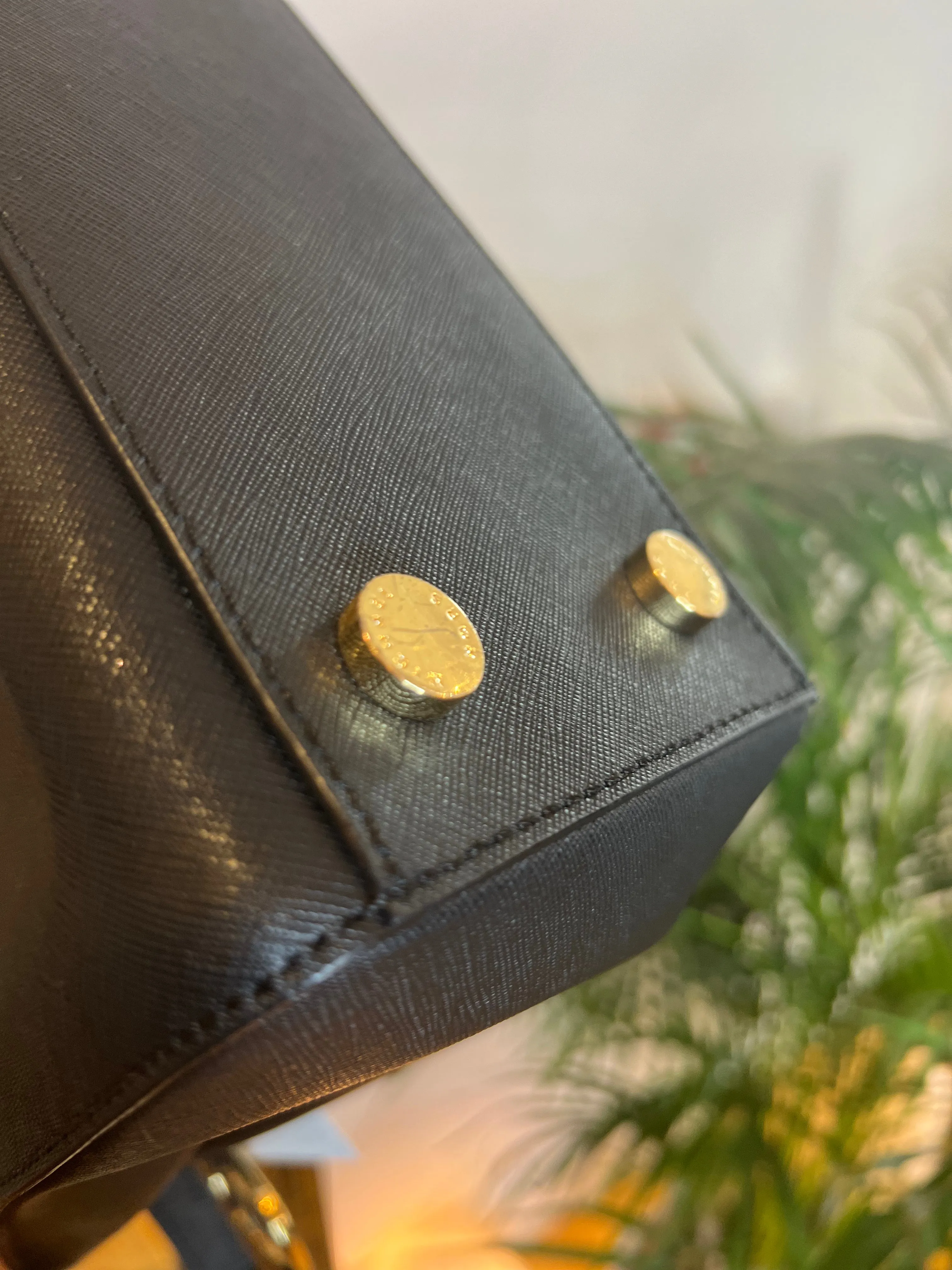 Michael Kors Black Leather Tote with Crossbody Strap