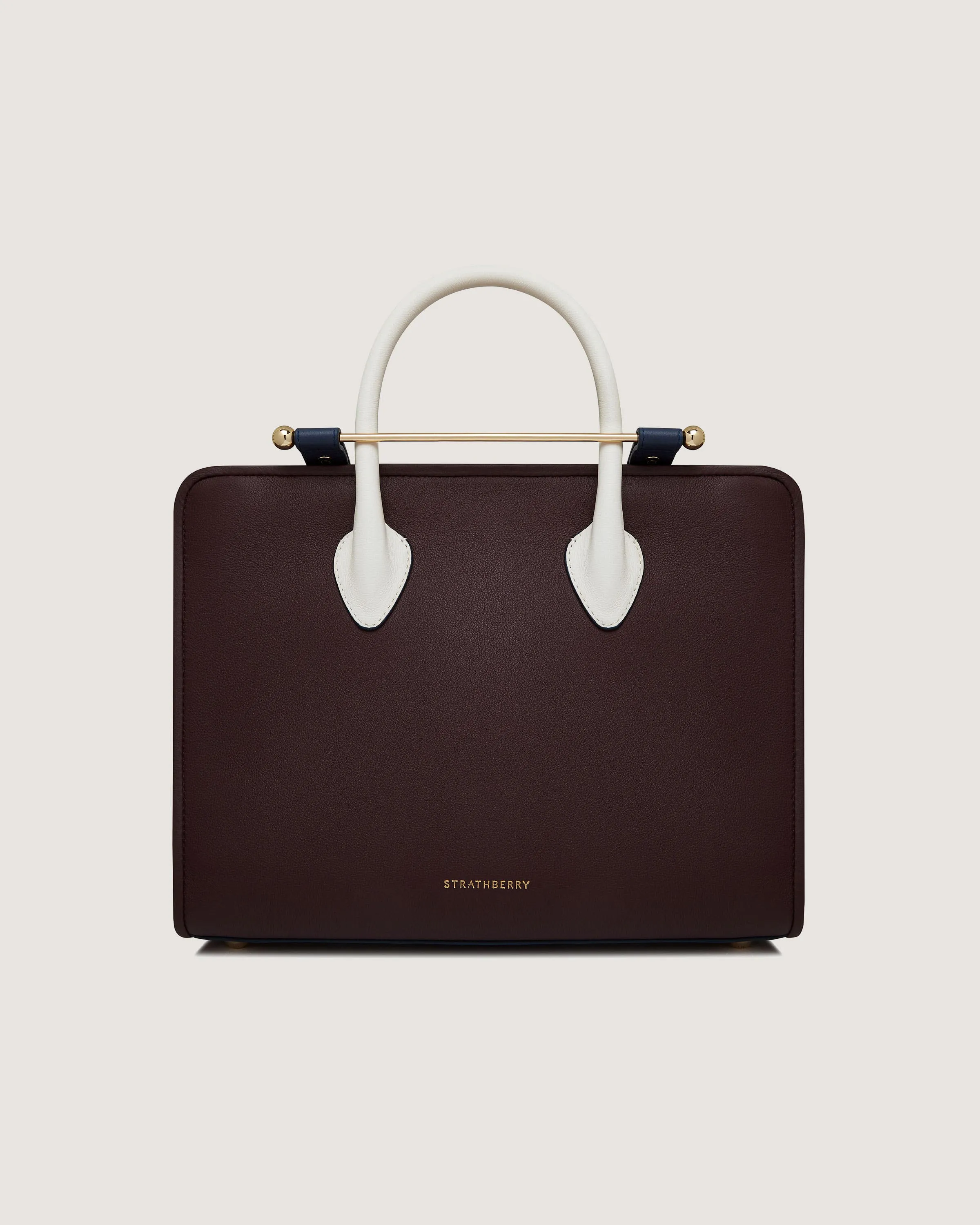 Midi Tote - Burgundy/Navy/Vanilla