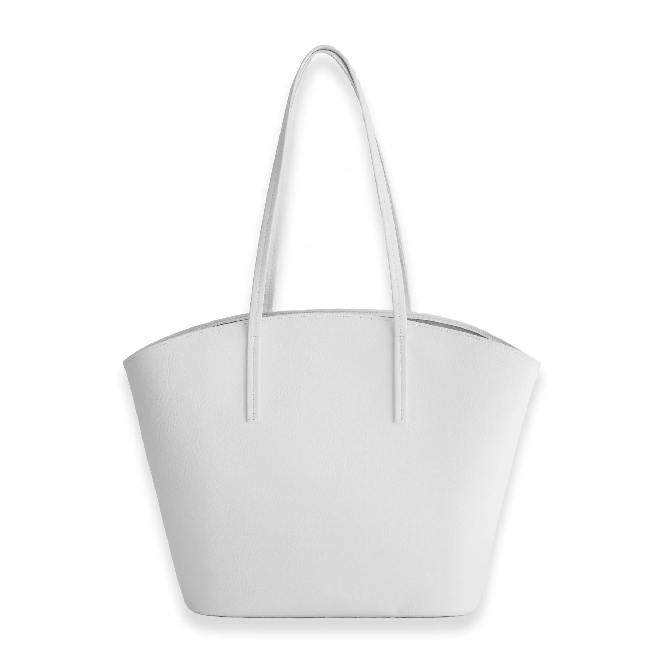 Mimosa Vegan Apple Leather Tote Bag | White