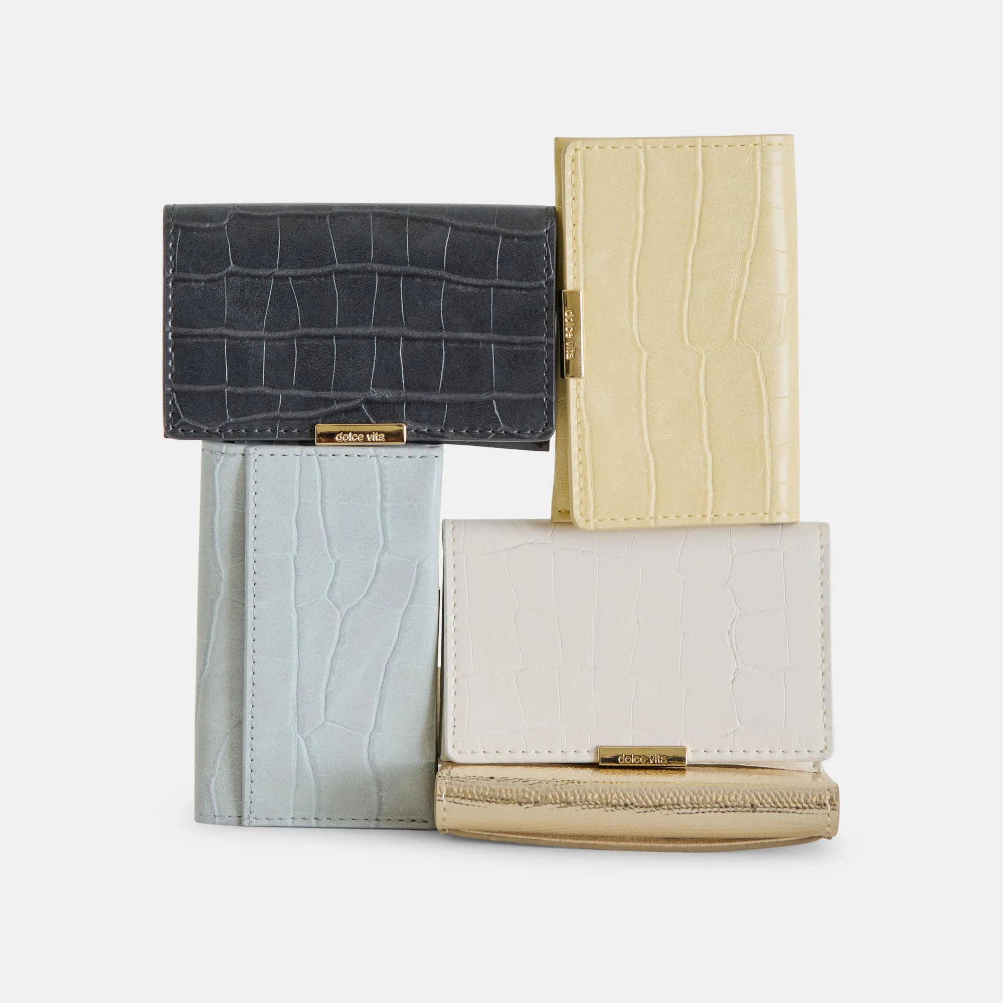 MINI-ME WALLET GREY CROCO STELLA