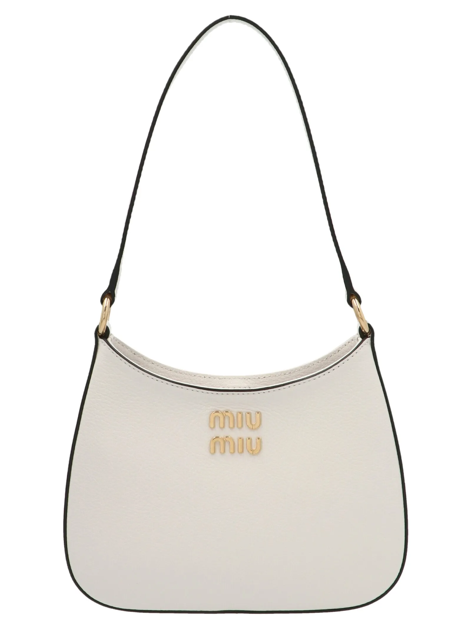 Miu Miu Logo Plaque Zipped Hobo Shoulder Bag