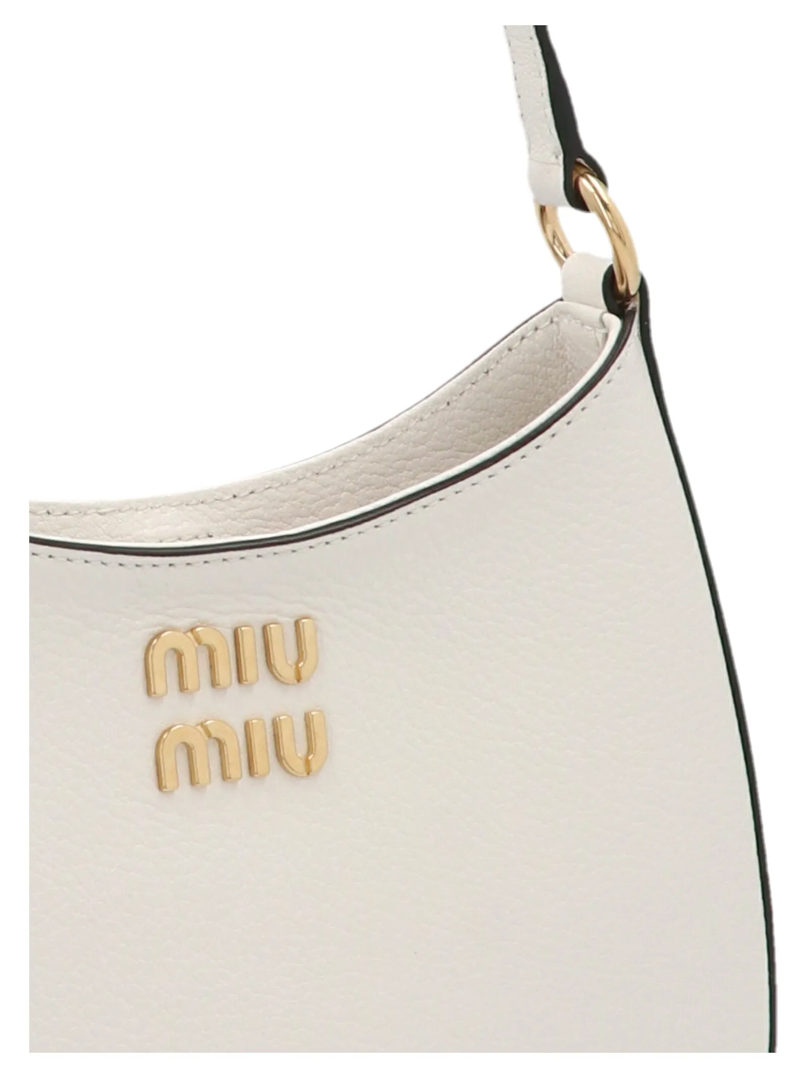 Miu Miu Logo Plaque Zipped Hobo Shoulder Bag