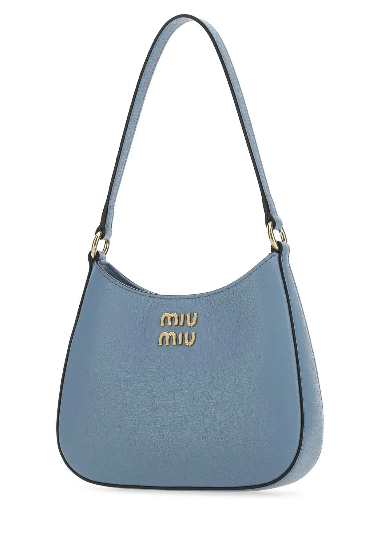 Miu Miu Logo Plaque Zipped Hobo Shoulder Bag
