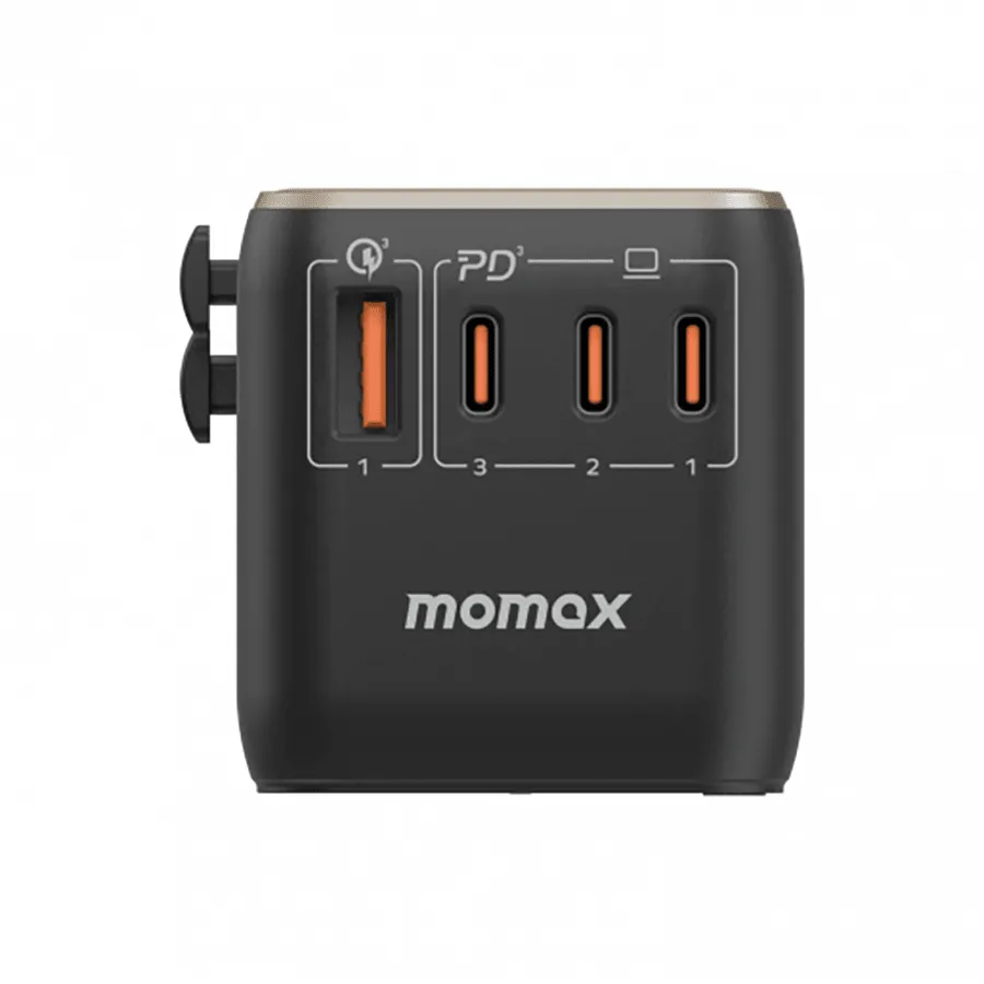 MOMAX 1-World 120W GaN Travel Adaptor-Titanium