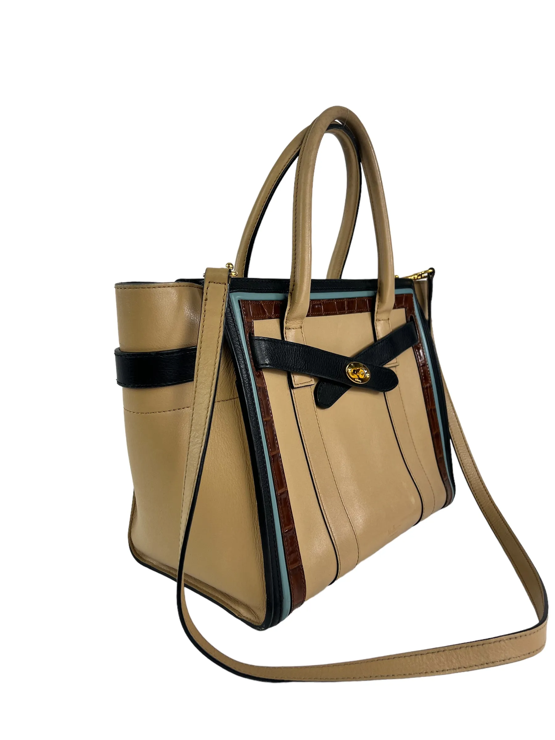 Mulberry Multi Colour Leather Zipped Bayswater Tote