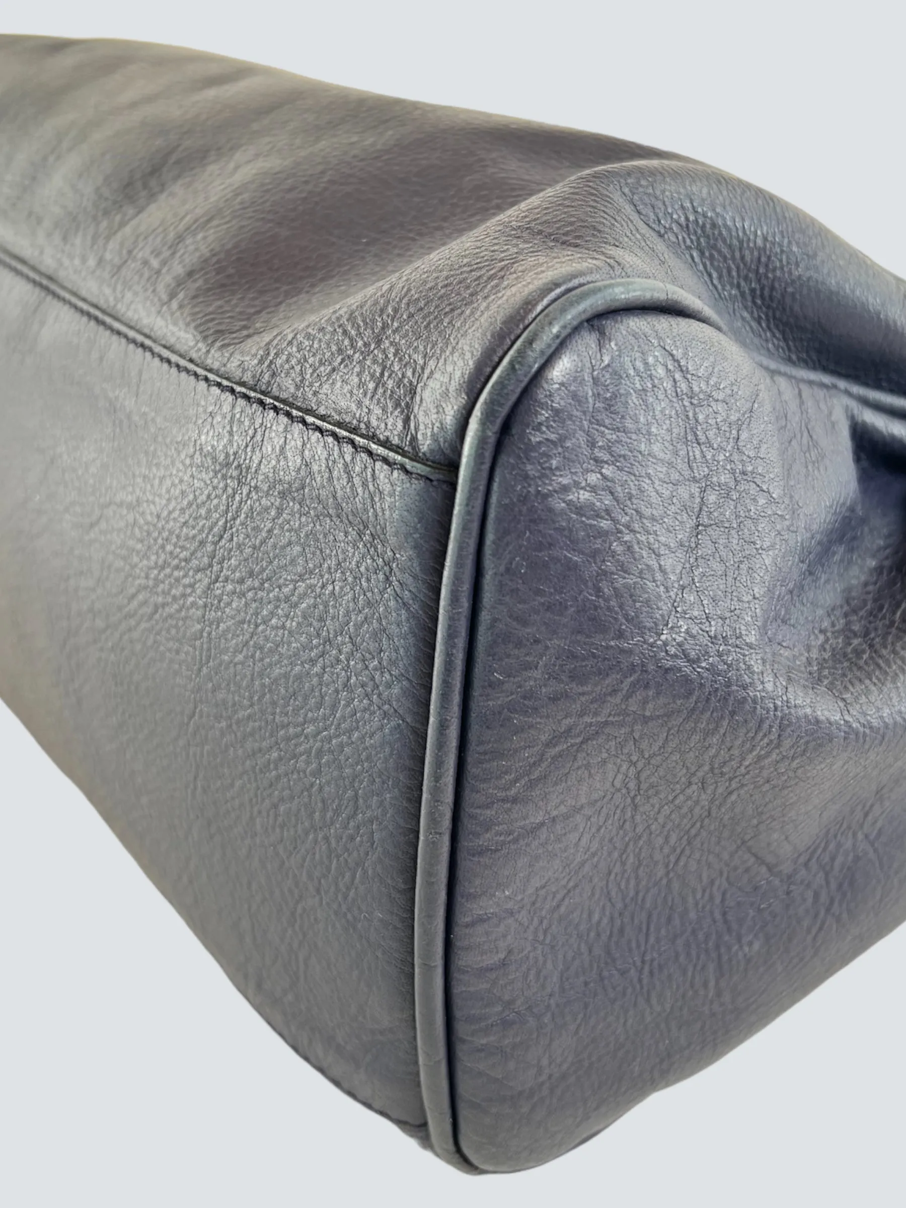 Mulberry Navy Leather Alexa Satchel