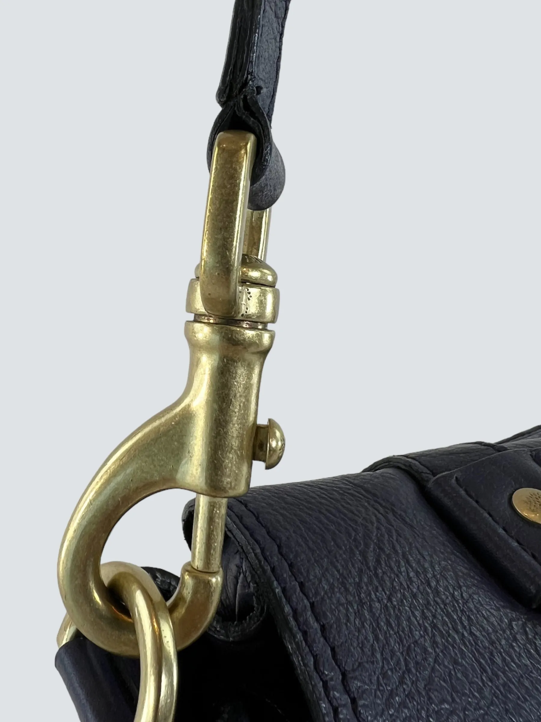 Mulberry Navy Leather Alexa Satchel