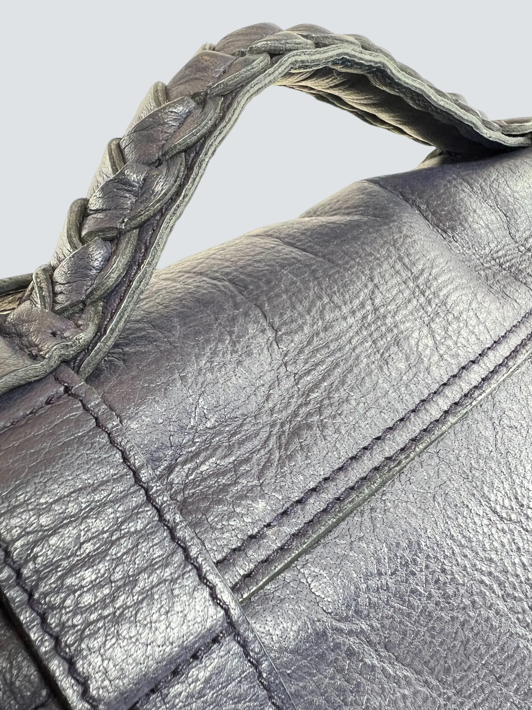 Mulberry Navy Leather Alexa Satchel