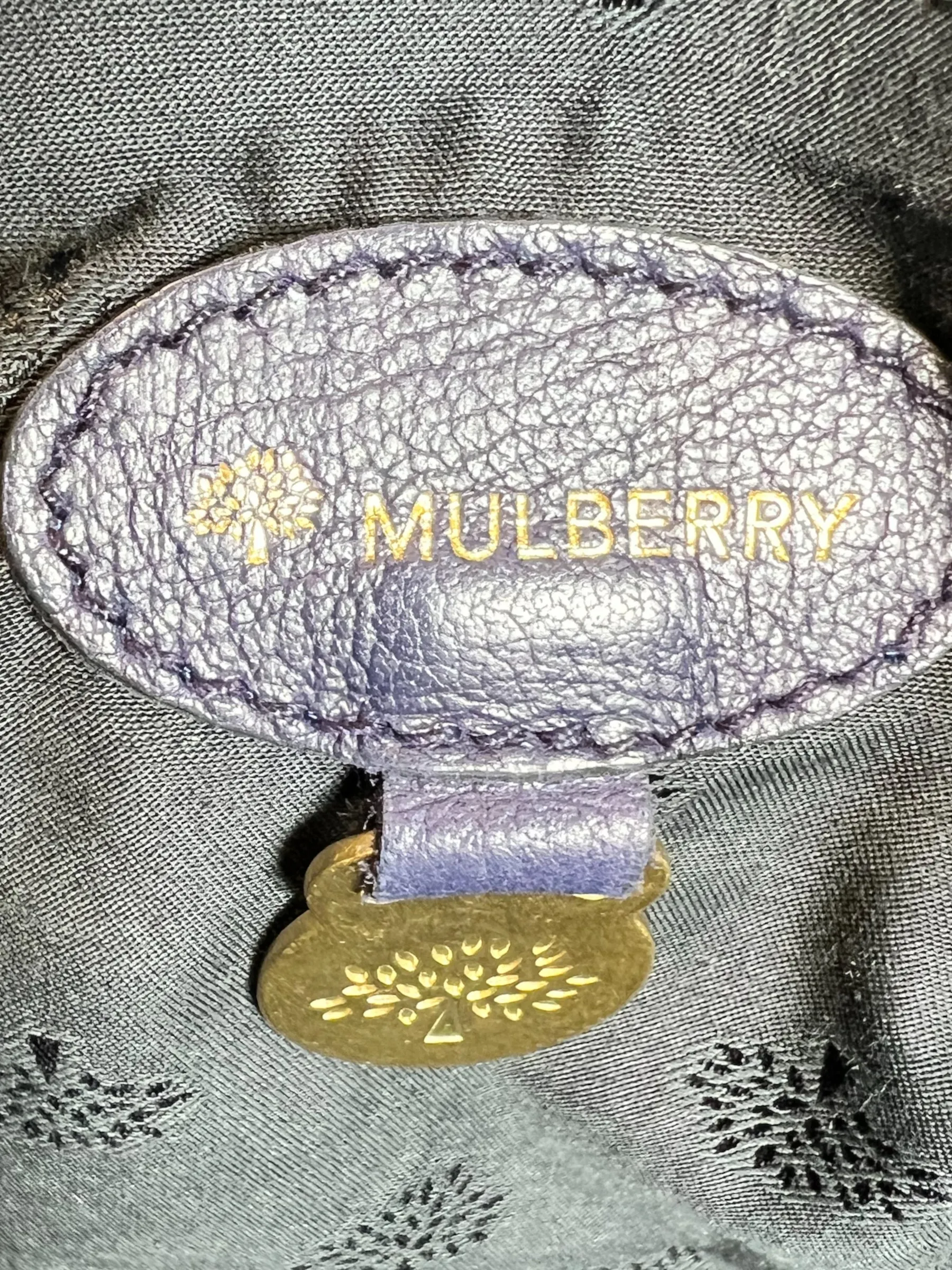Mulberry Navy Leather Alexa Satchel