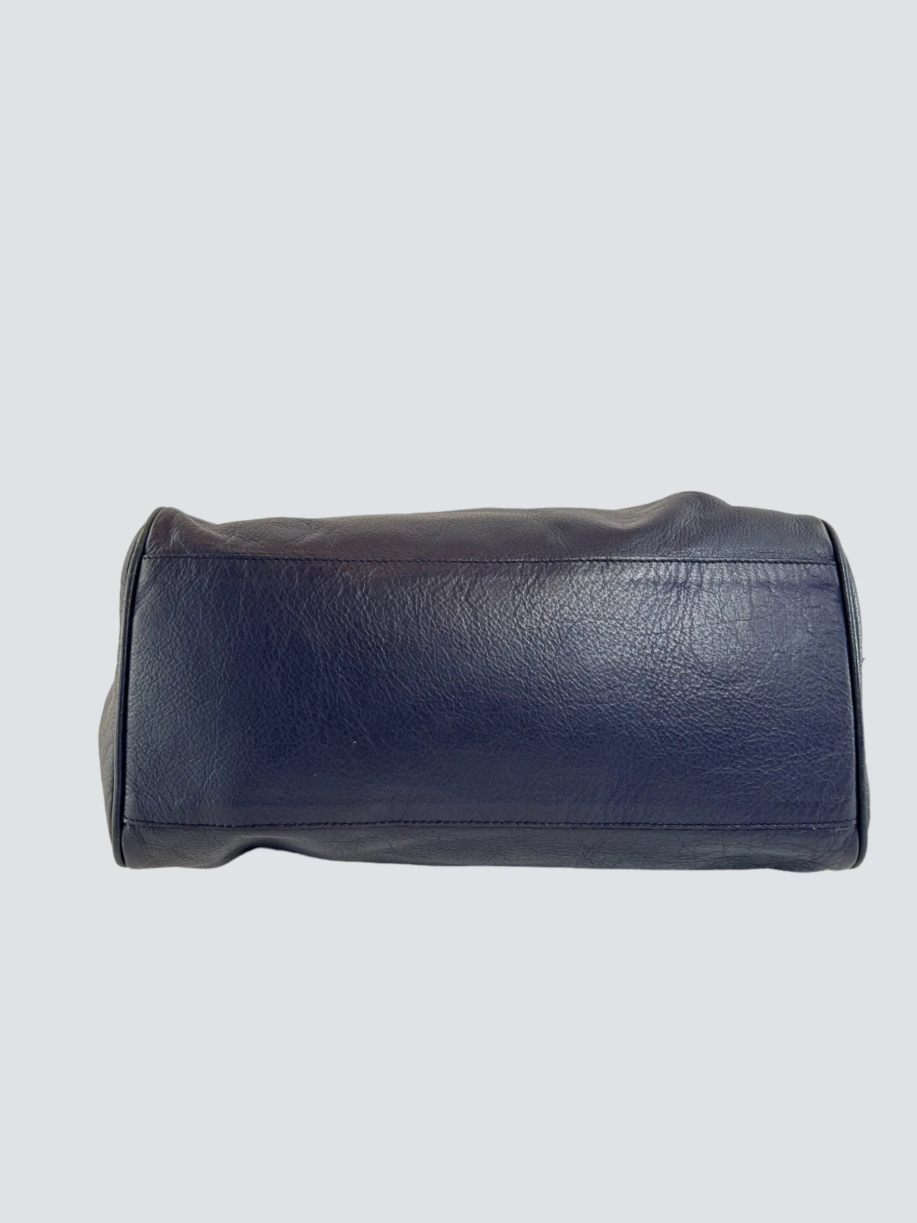 Mulberry Navy Leather Alexa Satchel