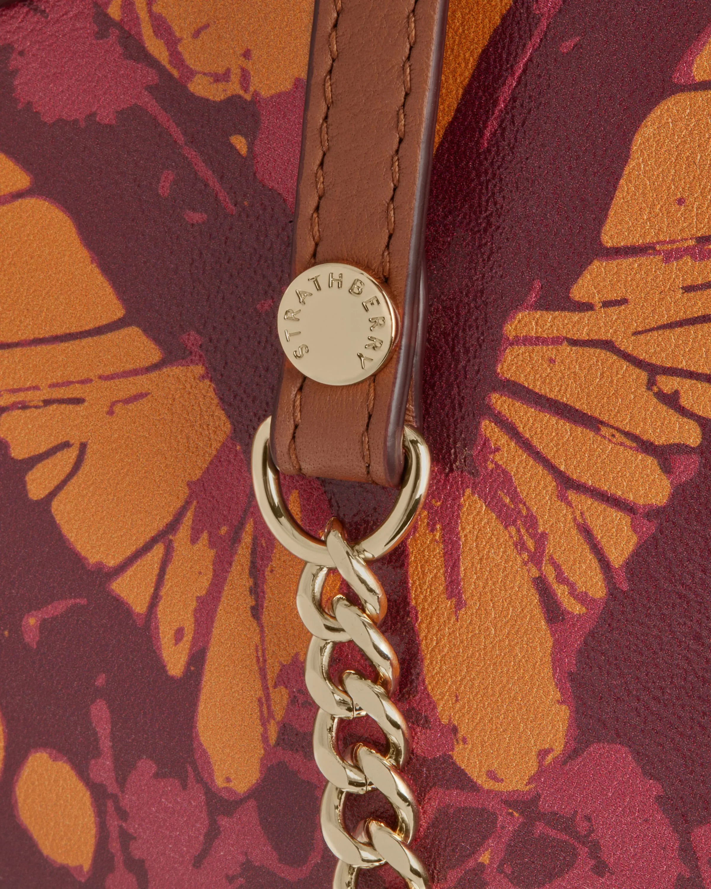 Nano Tote - Raspberry/Chestnut Butterfly Print