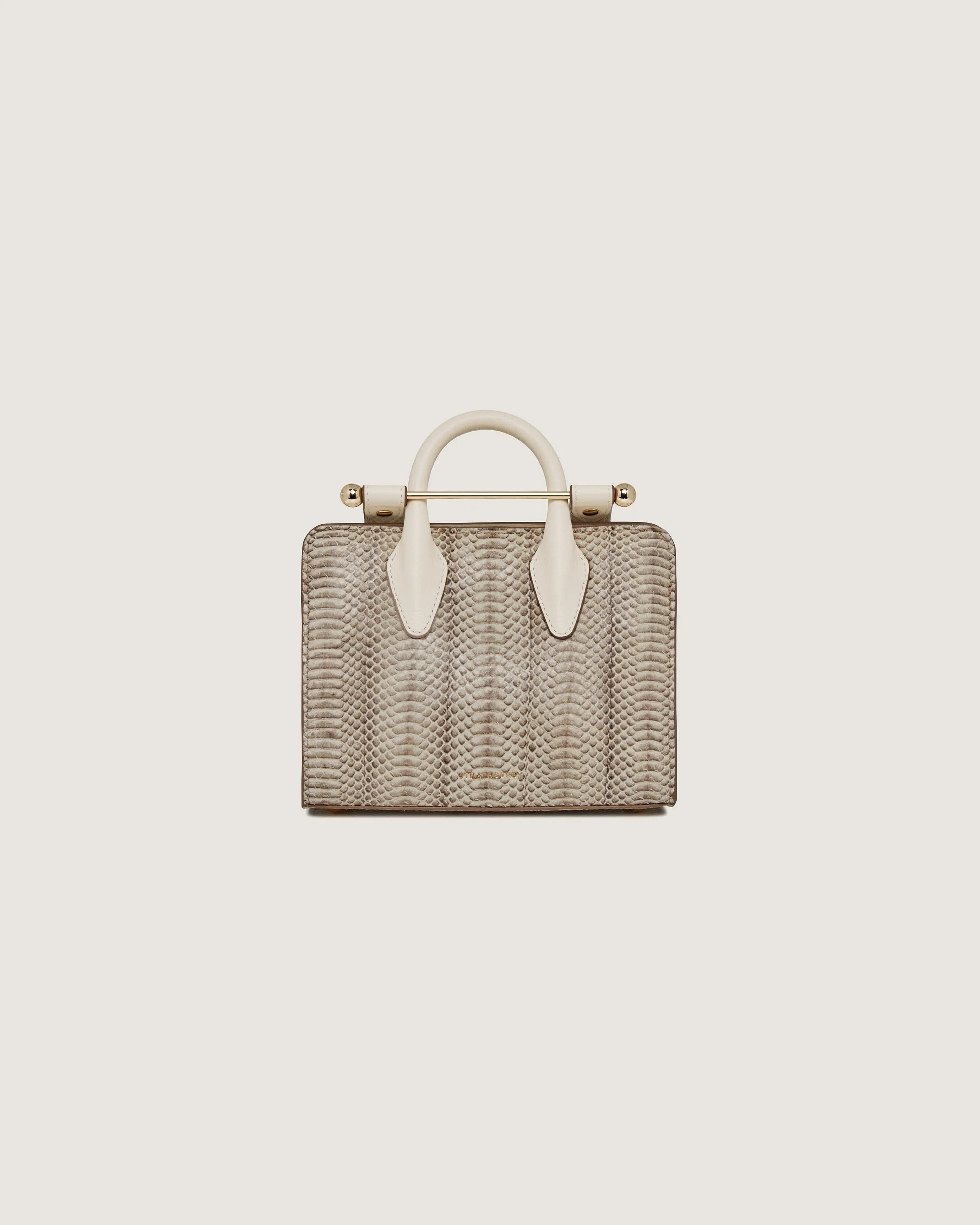Nano Tote - Snake-Embossed Leather Vanilla
