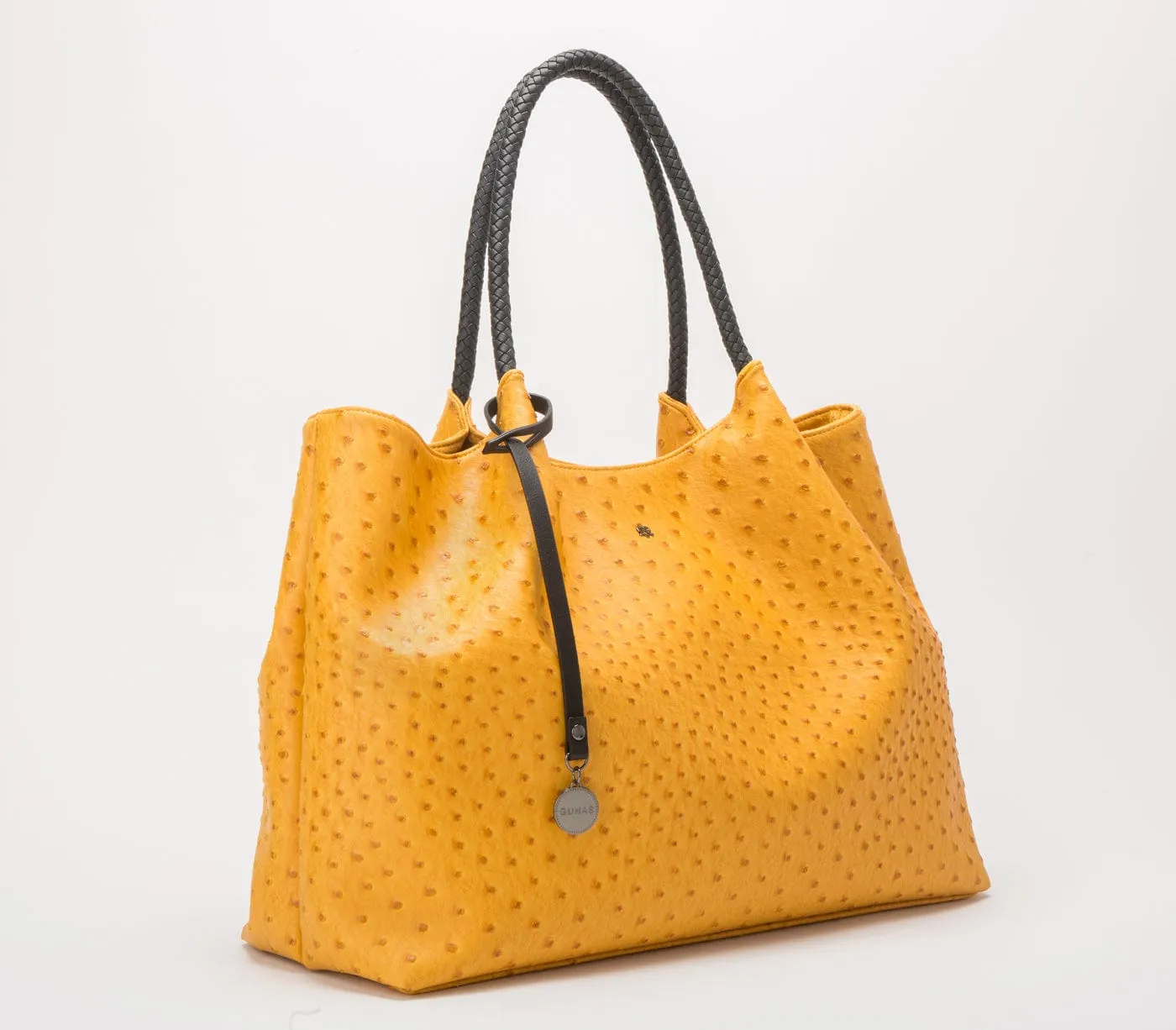 Naomi Vegan Leather Tote Bag | Yellow