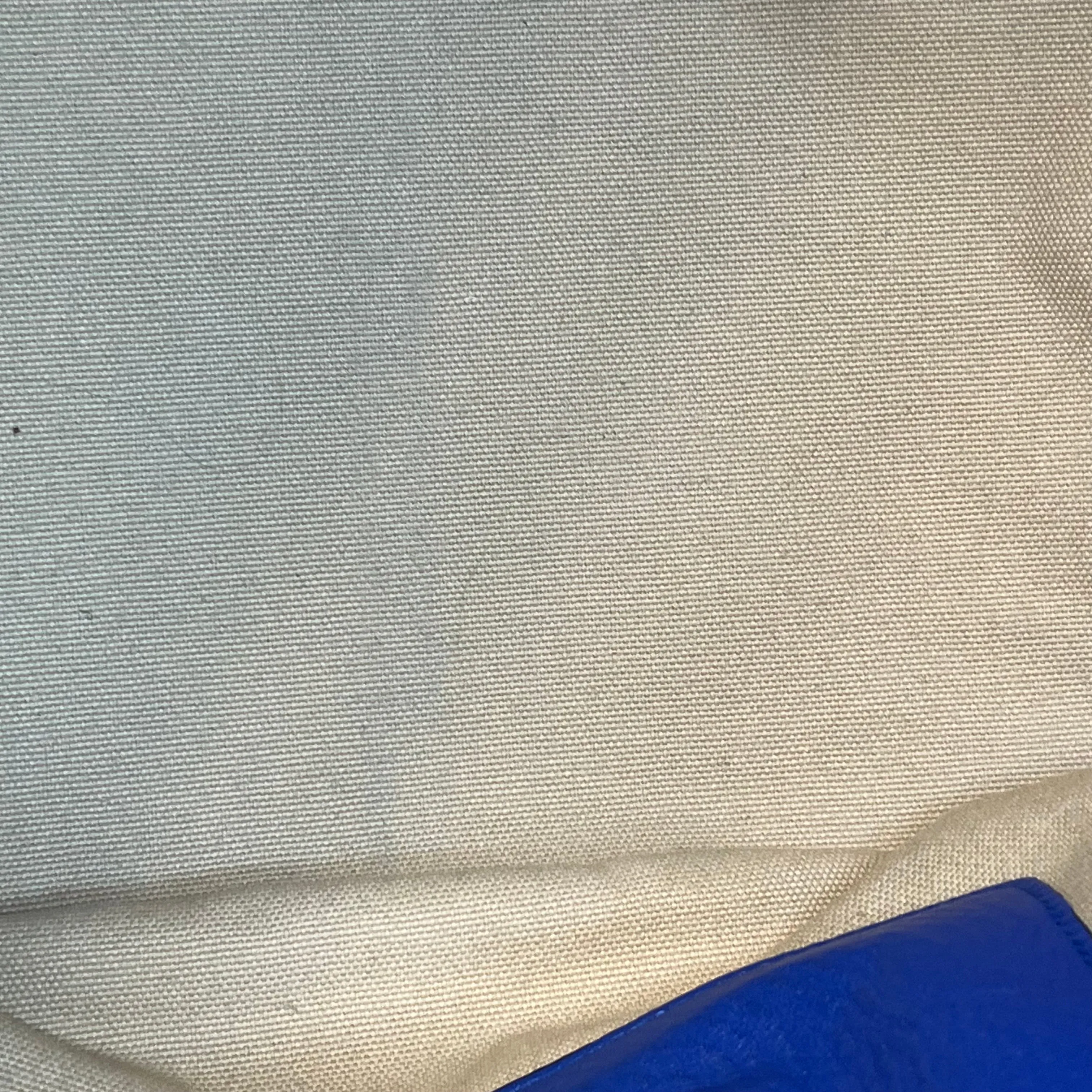 PRADA Blue Vitello Daino Leather Tote Bag TS3966