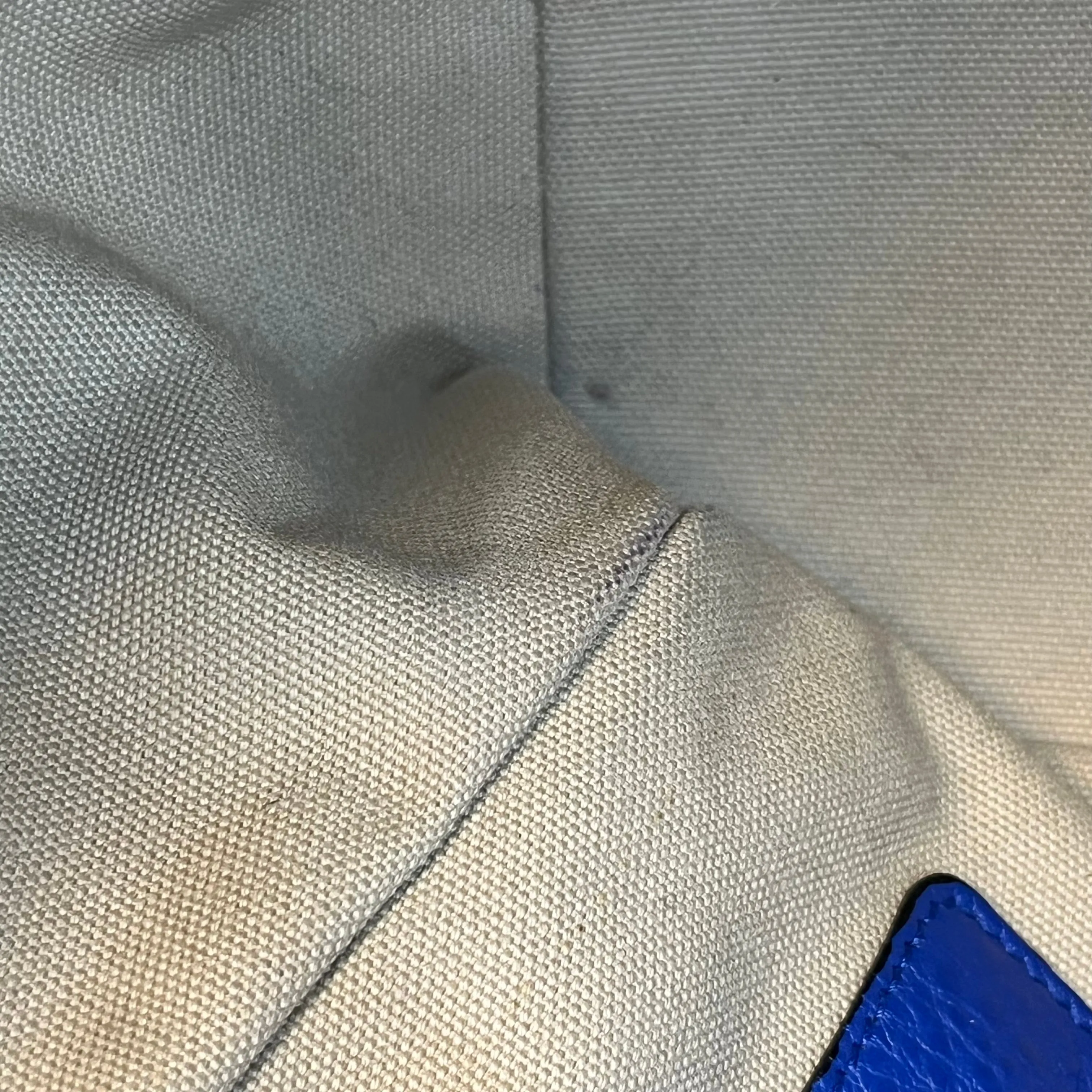 PRADA Blue Vitello Daino Leather Tote Bag TS3966