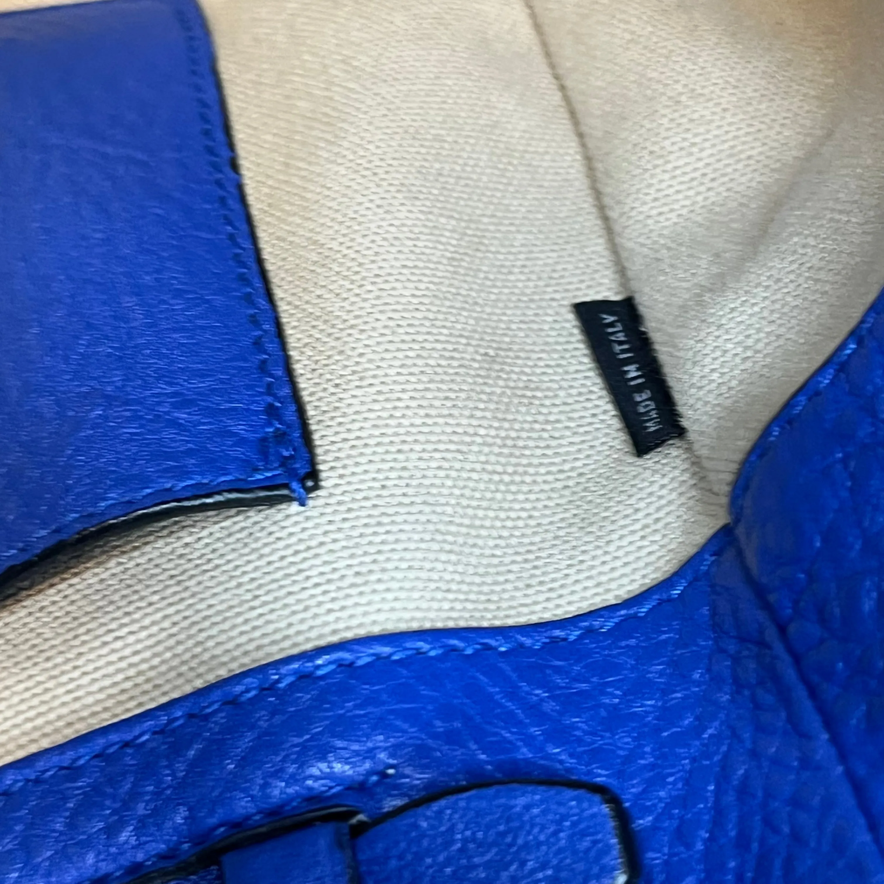 PRADA Blue Vitello Daino Leather Tote Bag TS3966