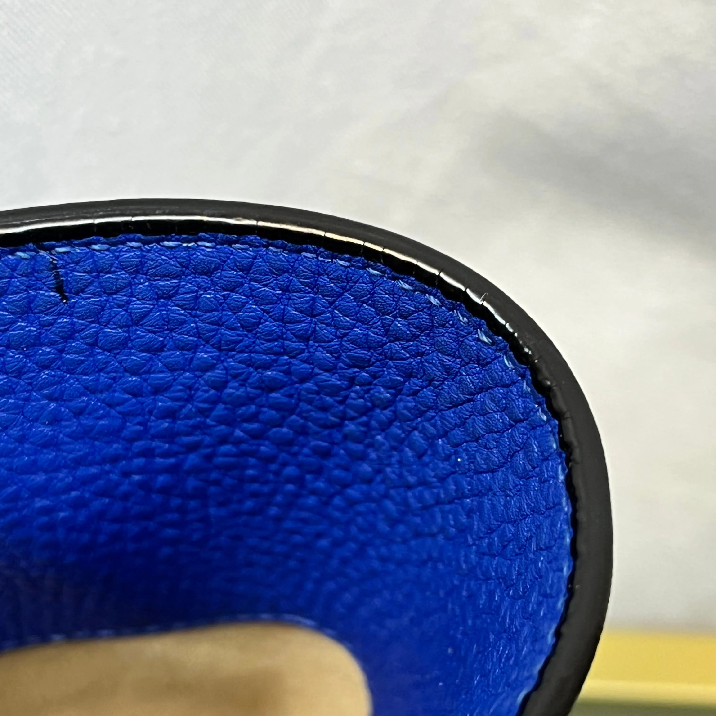 PRADA Blue Vitello Daino Leather Tote Bag TS3966