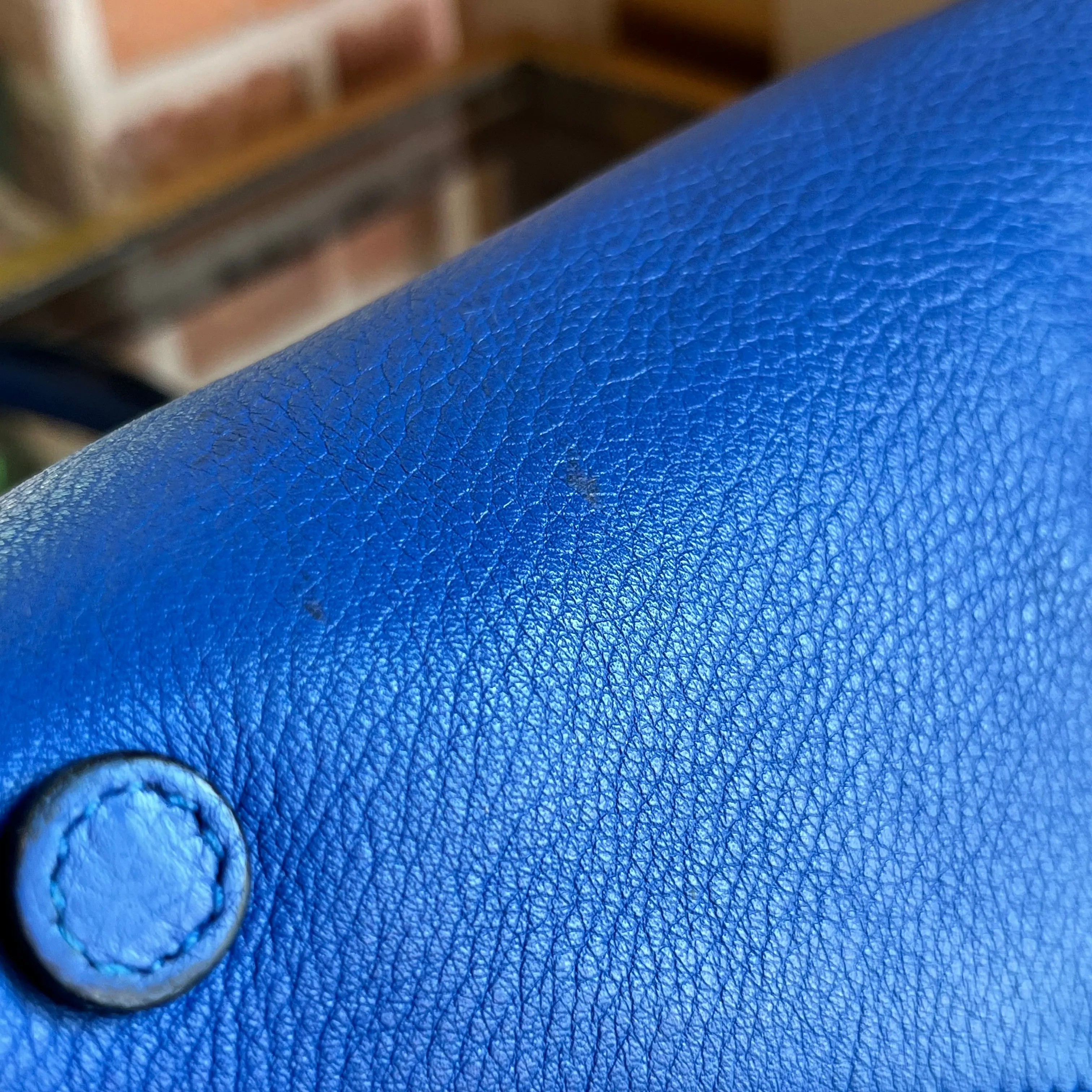 PRADA Blue Vitello Daino Leather Tote Bag TS3966