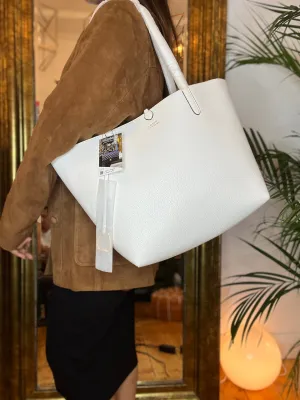 Ralph Lauren White Leather Tote
