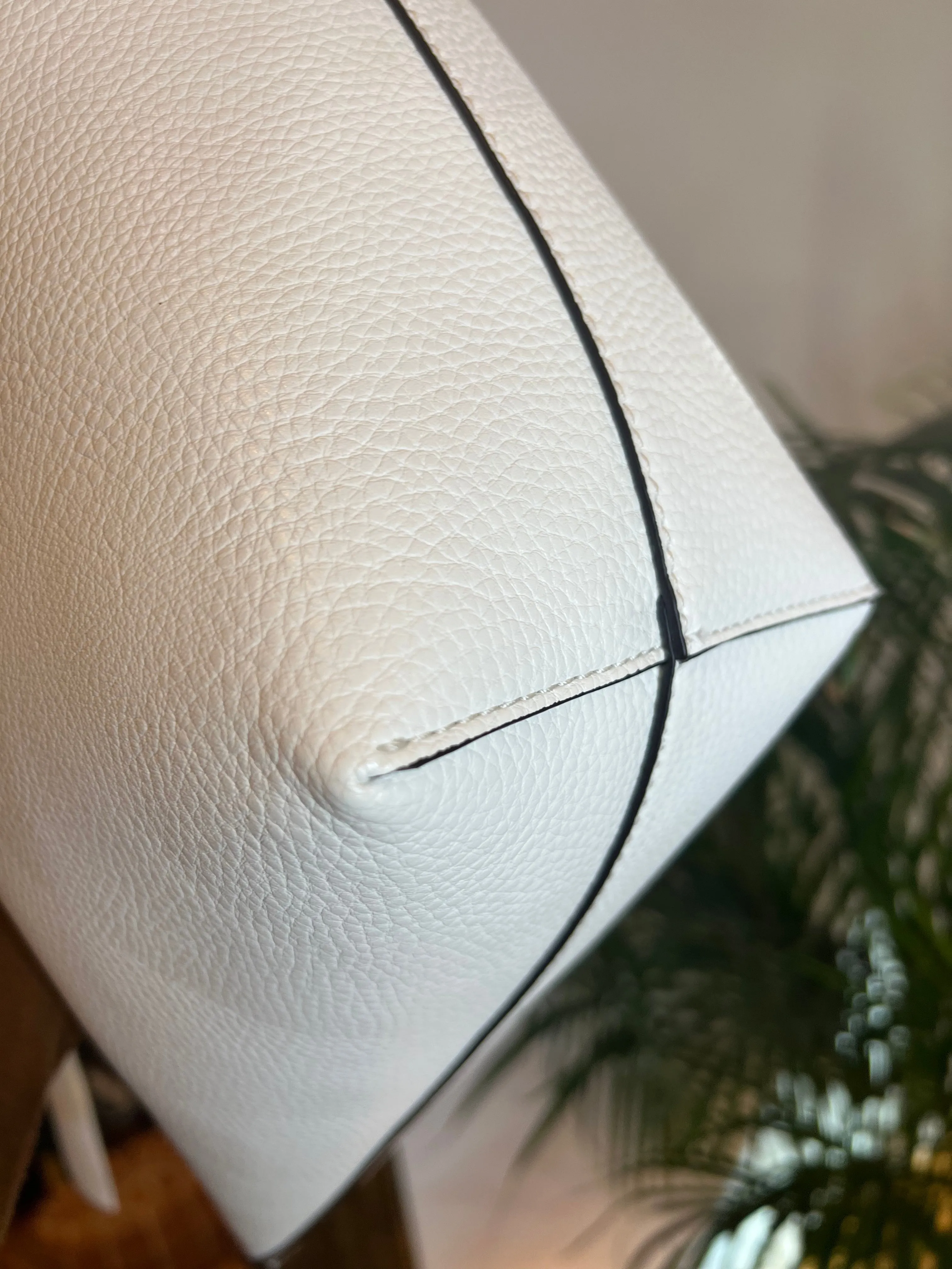 Ralph Lauren White Leather Tote
