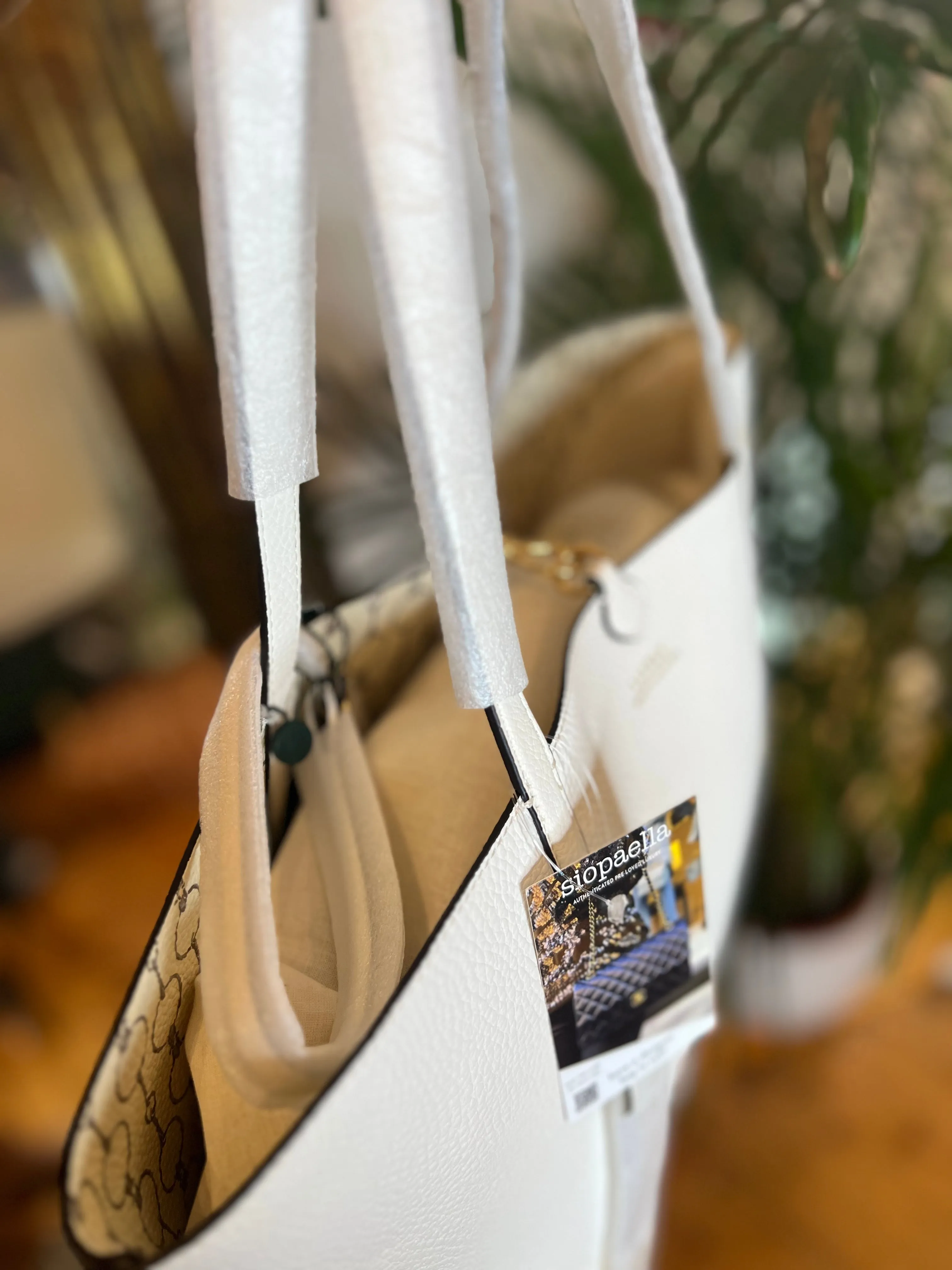 Ralph Lauren White Leather Tote