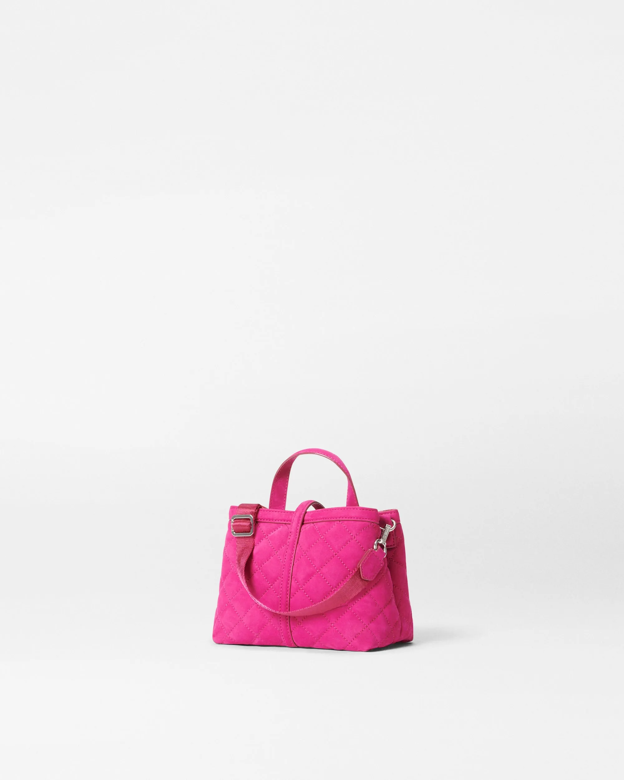 Raspberry Nubuck Mini Astor Top Handle