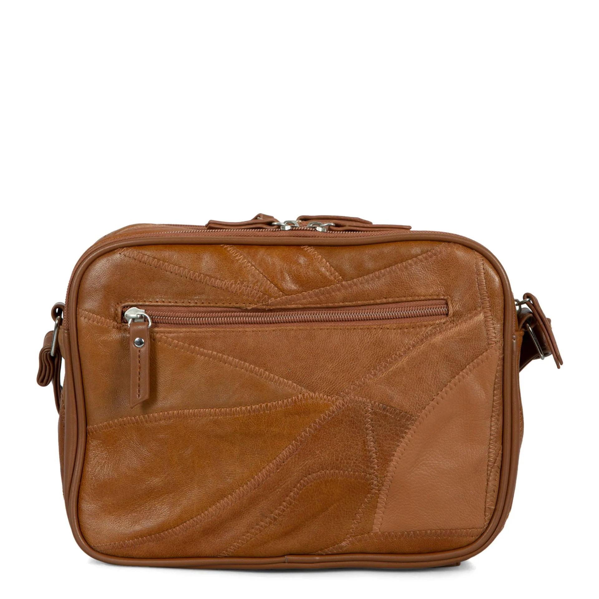 RFID Patch Leather Crossbody