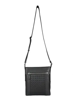 Salvatore Ferragamo Gancini Emborssed Messenger Bag