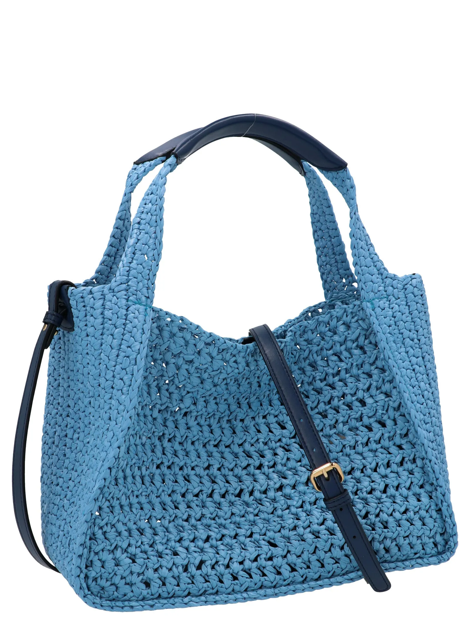 Stella McCartney Logo Patch Woven Tote Bag