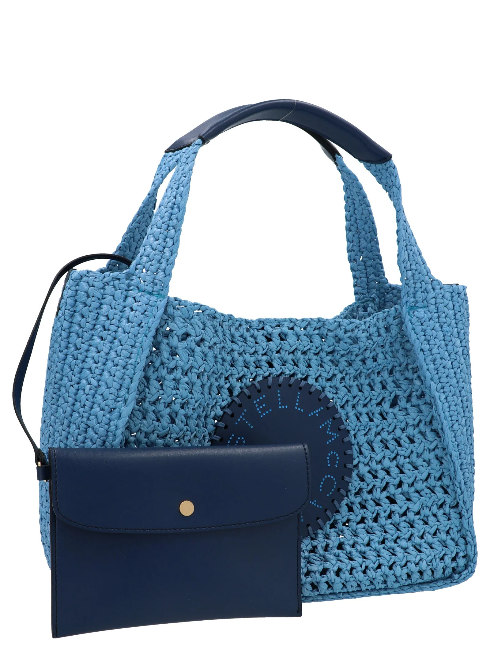 Stella McCartney Logo Patch Woven Tote Bag
