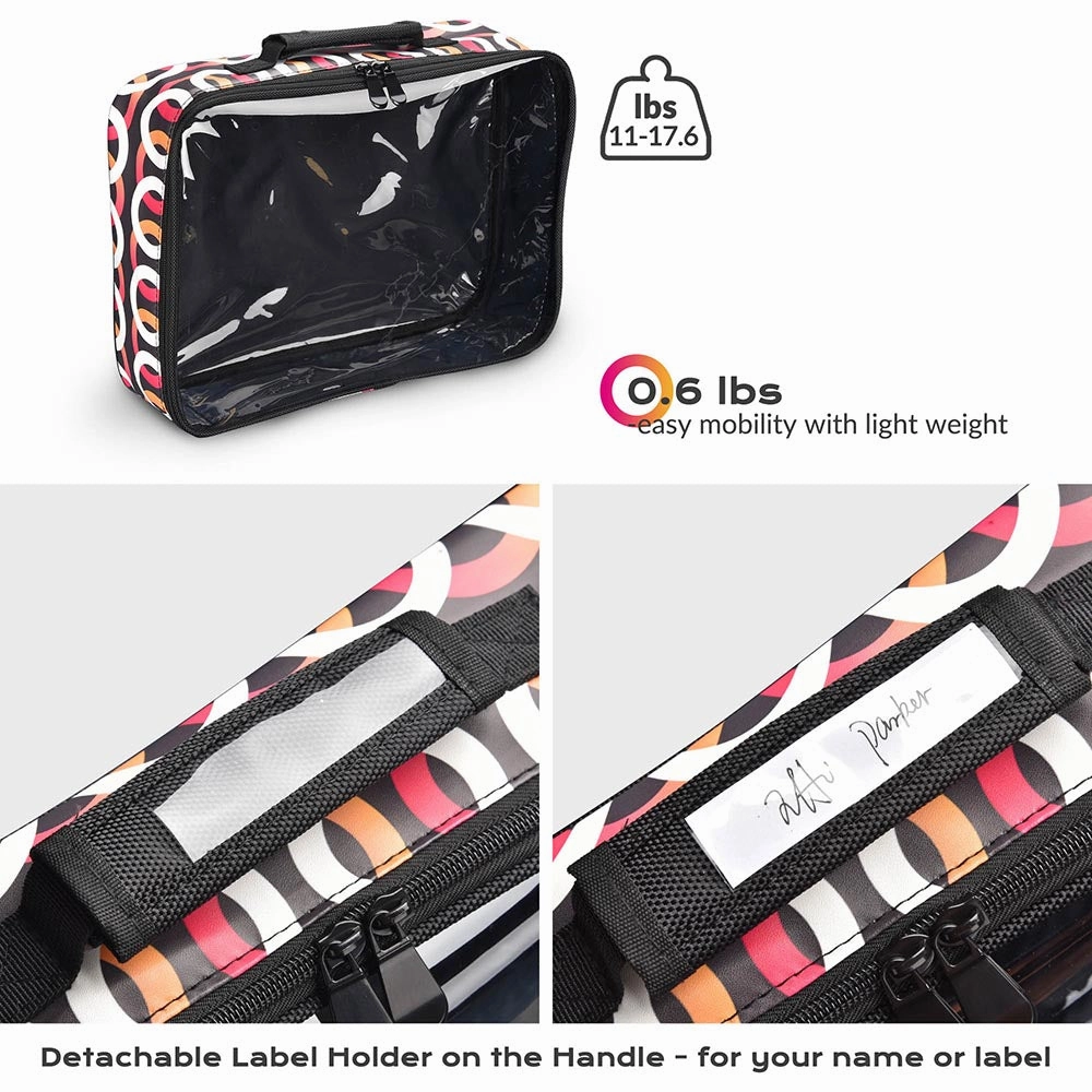 TheLAShop Cosmetic Makeup Bag Portable Clear Bag 14x10x3"