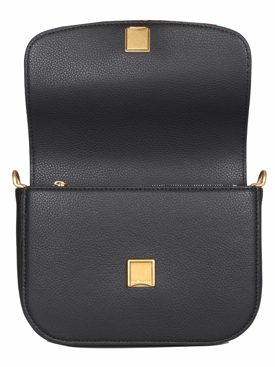 Tory Burch Logo-Plaque Chain-Linked Crossbody Bag