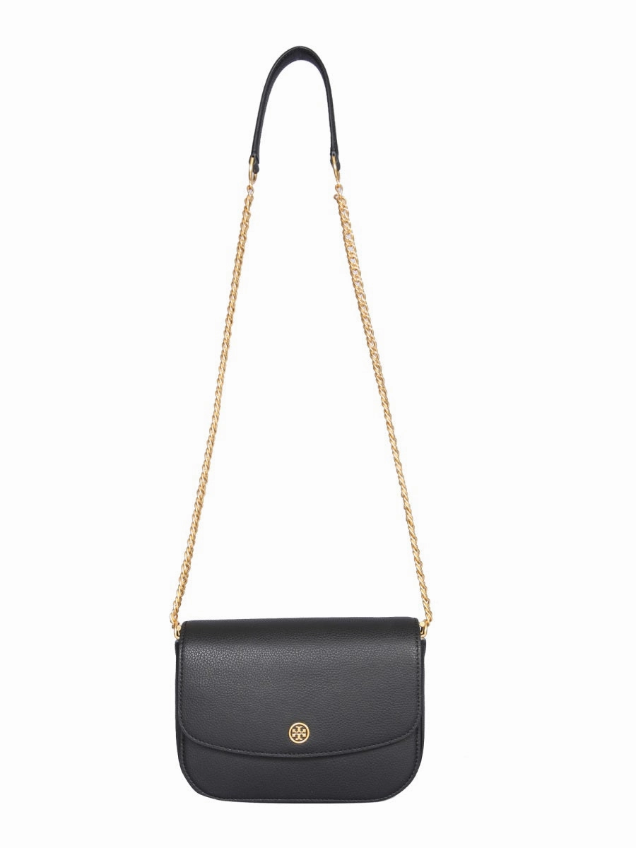 Tory Burch Logo-Plaque Chain-Linked Crossbody Bag